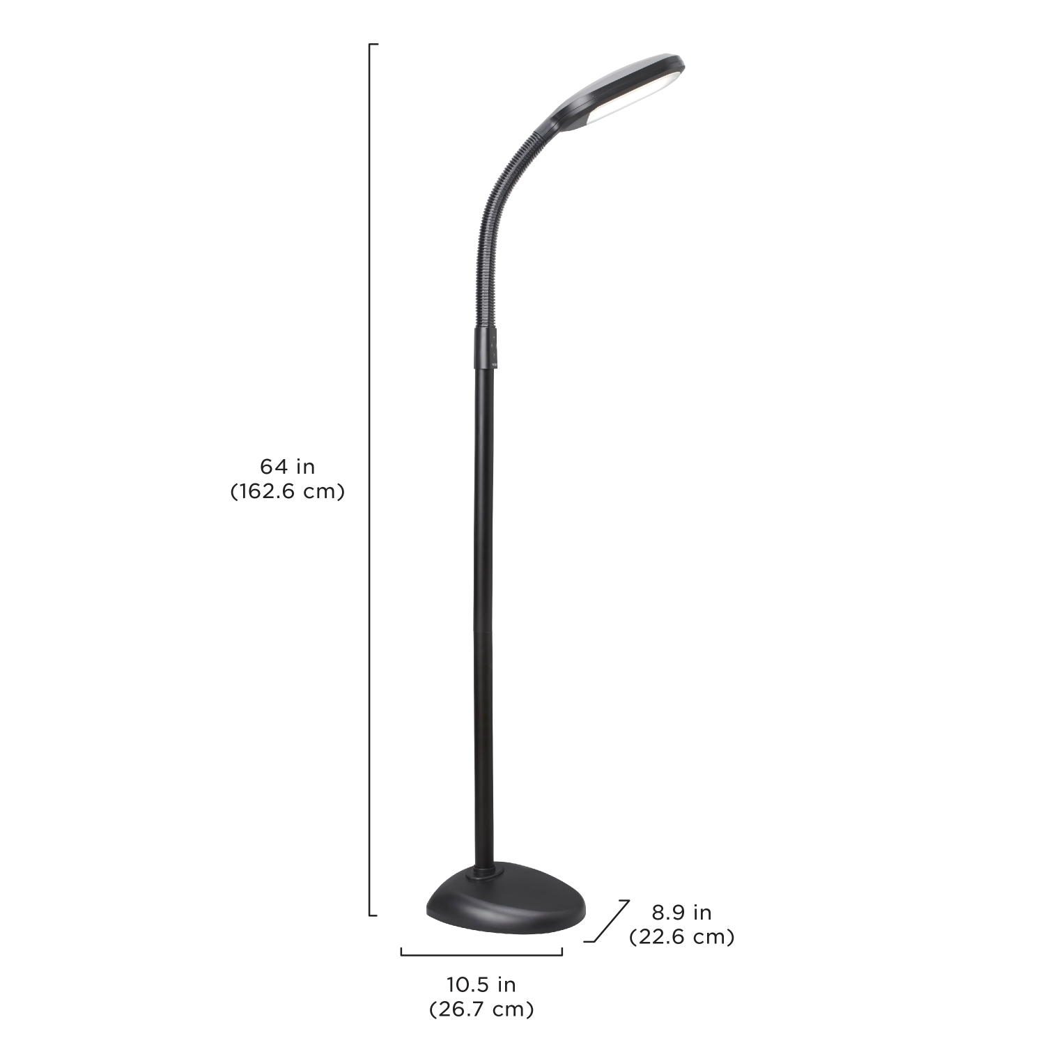 Verilux Smartlight LED Floor Lamp - Graphite