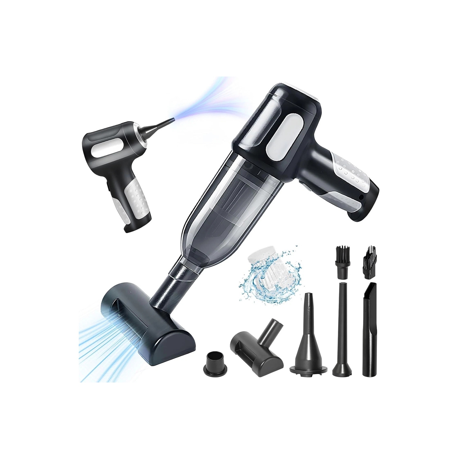 axGear Portable Blower Vacuum Cleaner Air Duster Cordless Rechargeable 2-In-1 Handheld