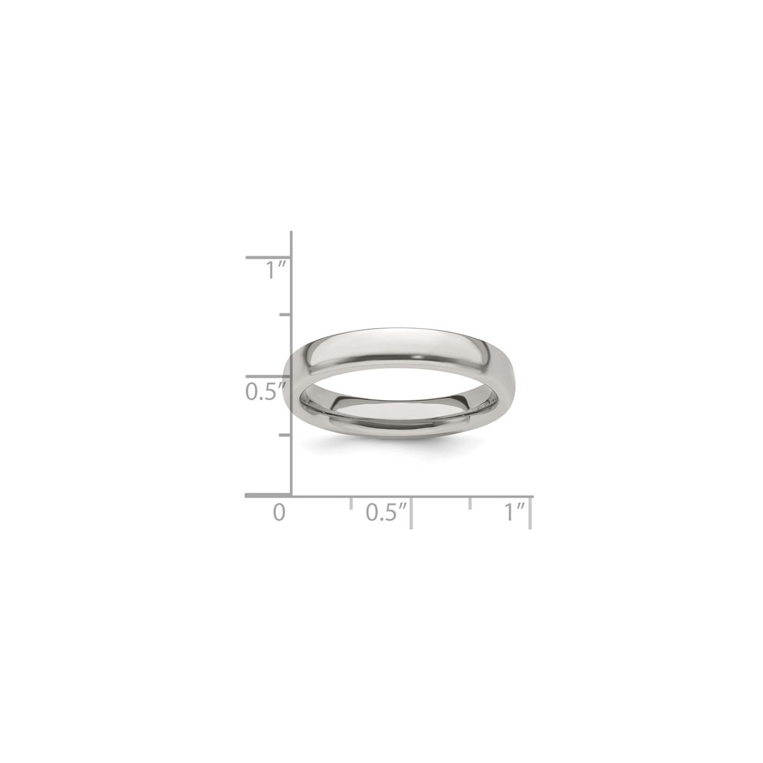 Mens or Ladies Titanium Polished Wedding Band Ring