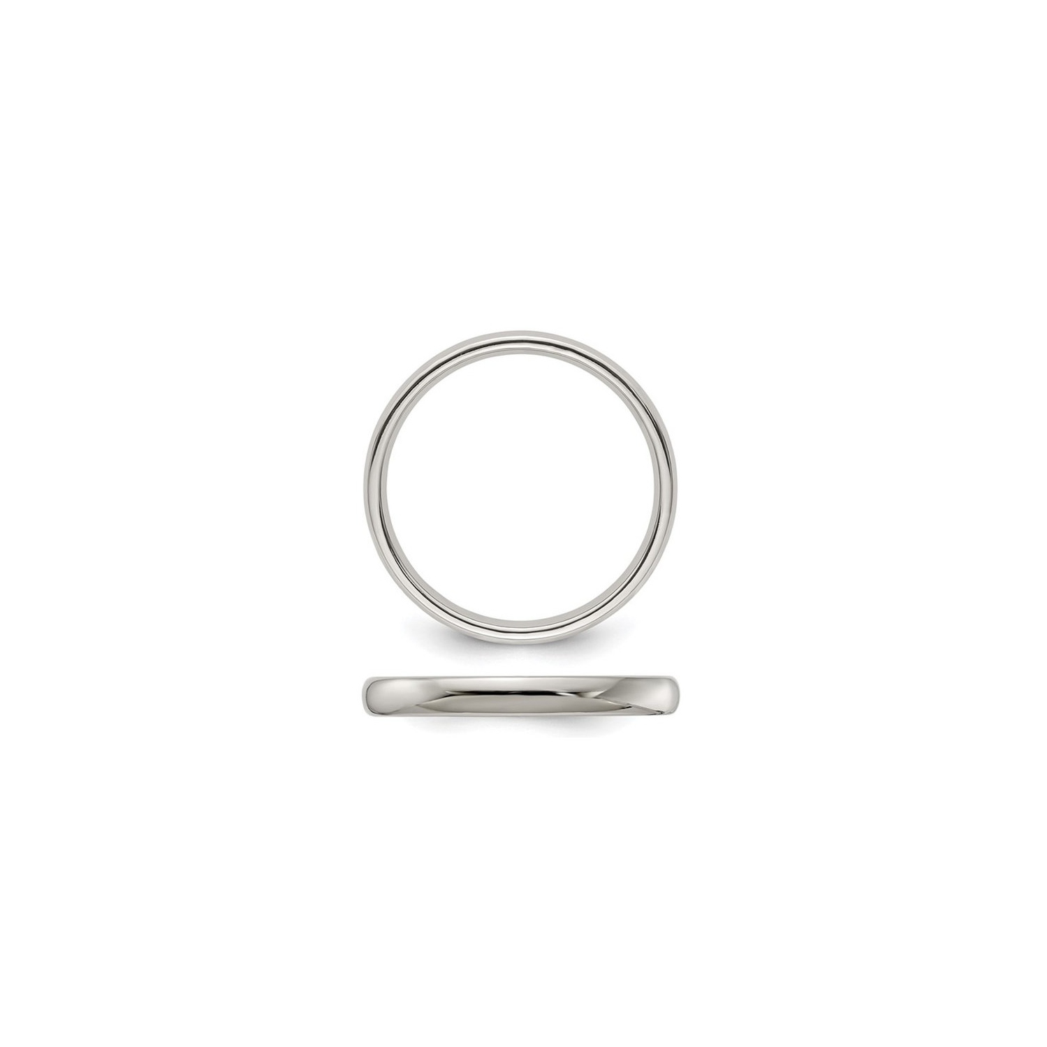 Alliance homme ou femme en titane poli