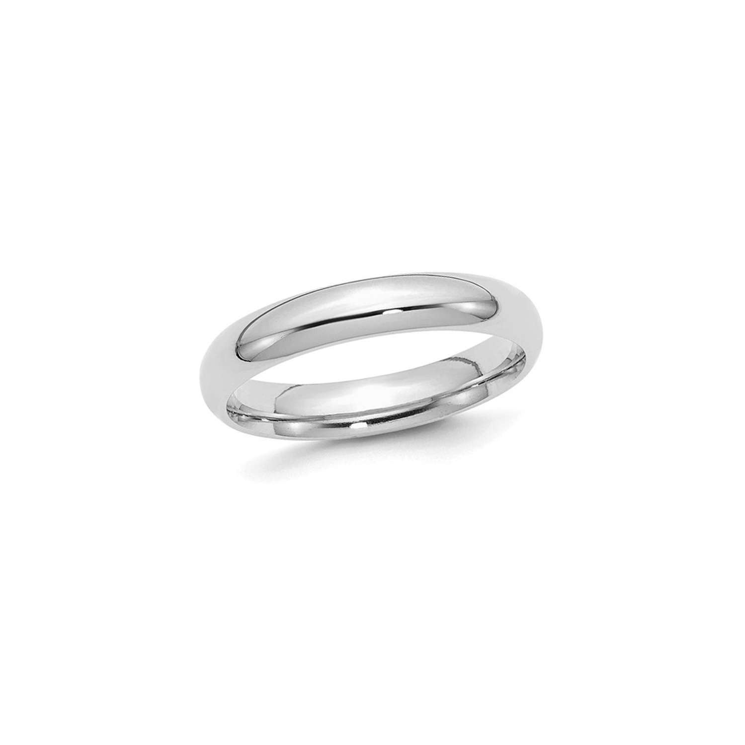 Mens 4mm Comfort Fit Wedding Band Ring in Sterling Silver