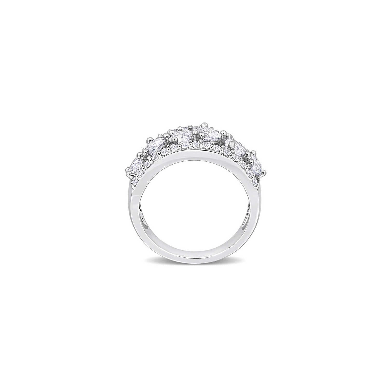 2.22 Carat Lab-Created White Sapphire Anniversary Band Ring in Sterling Silver