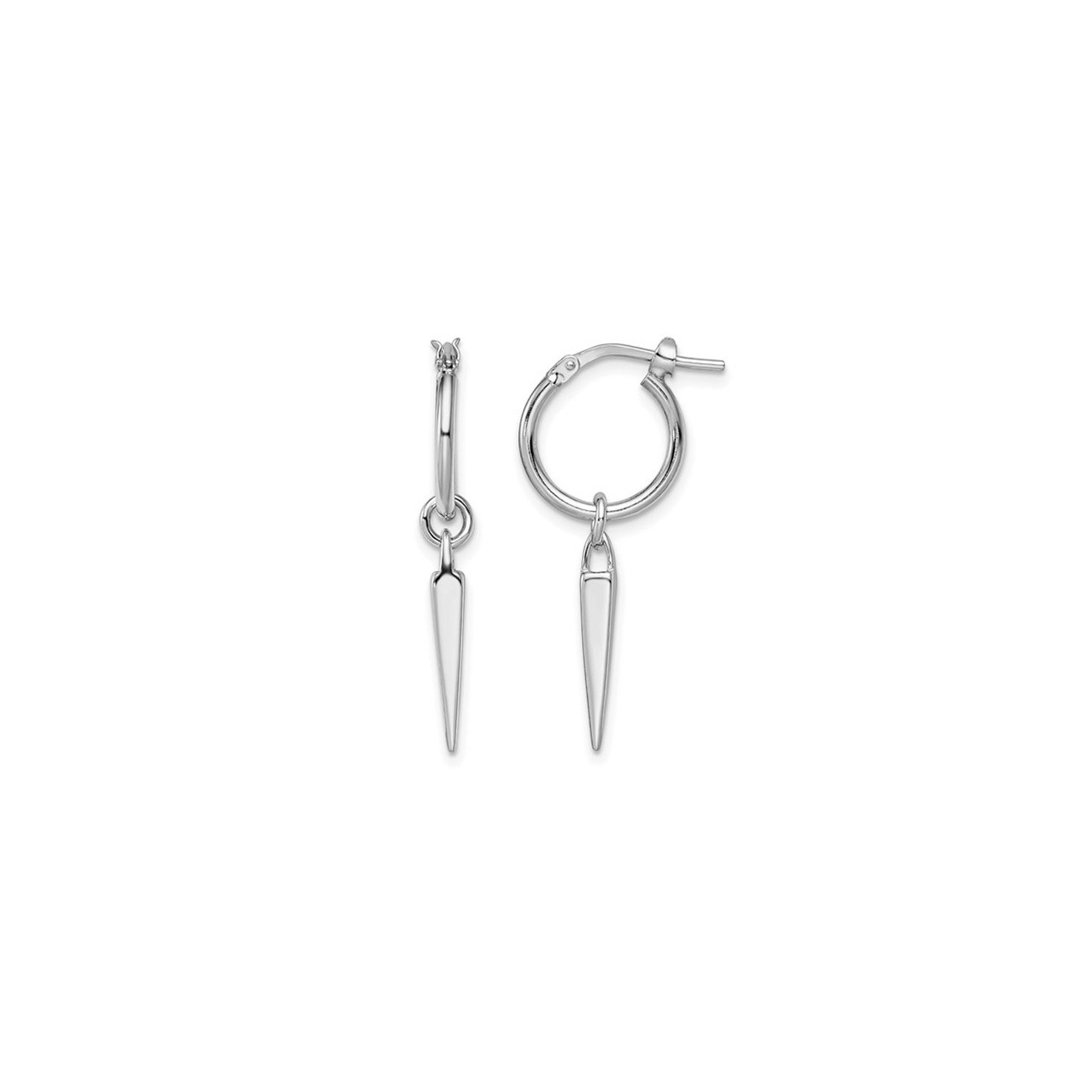 Sterling Silver Hoop Dangle Earrings