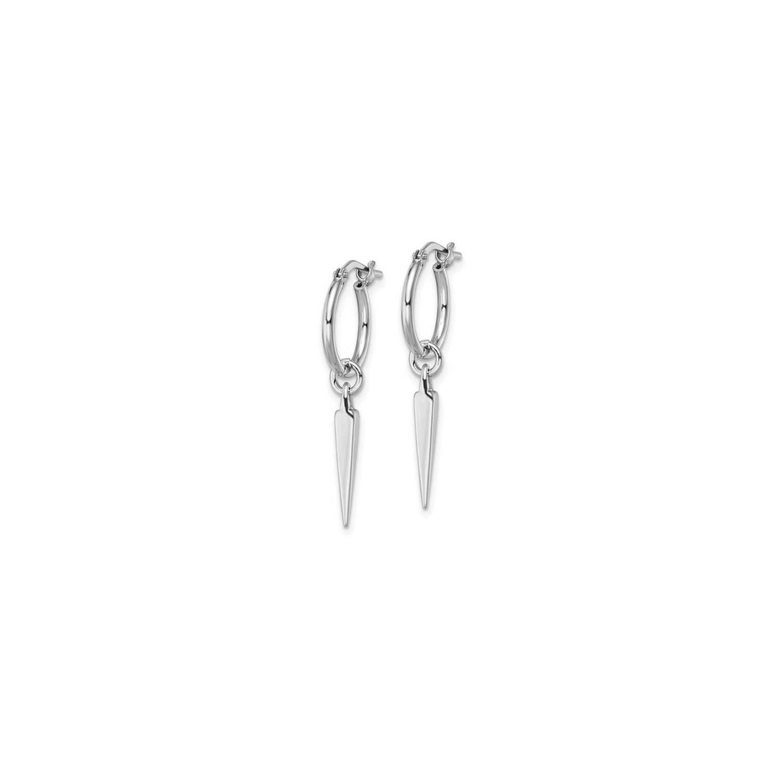 Sterling Silver Hoop Dangle Earrings