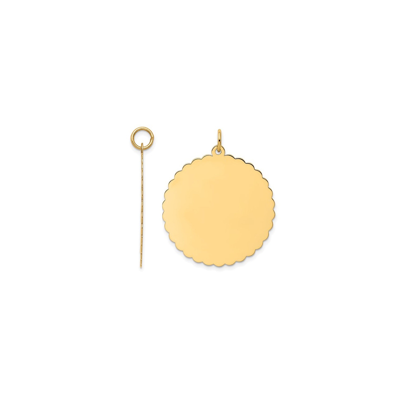14K Yellow Gold 50th Anniversary Charm Pendant Necklace