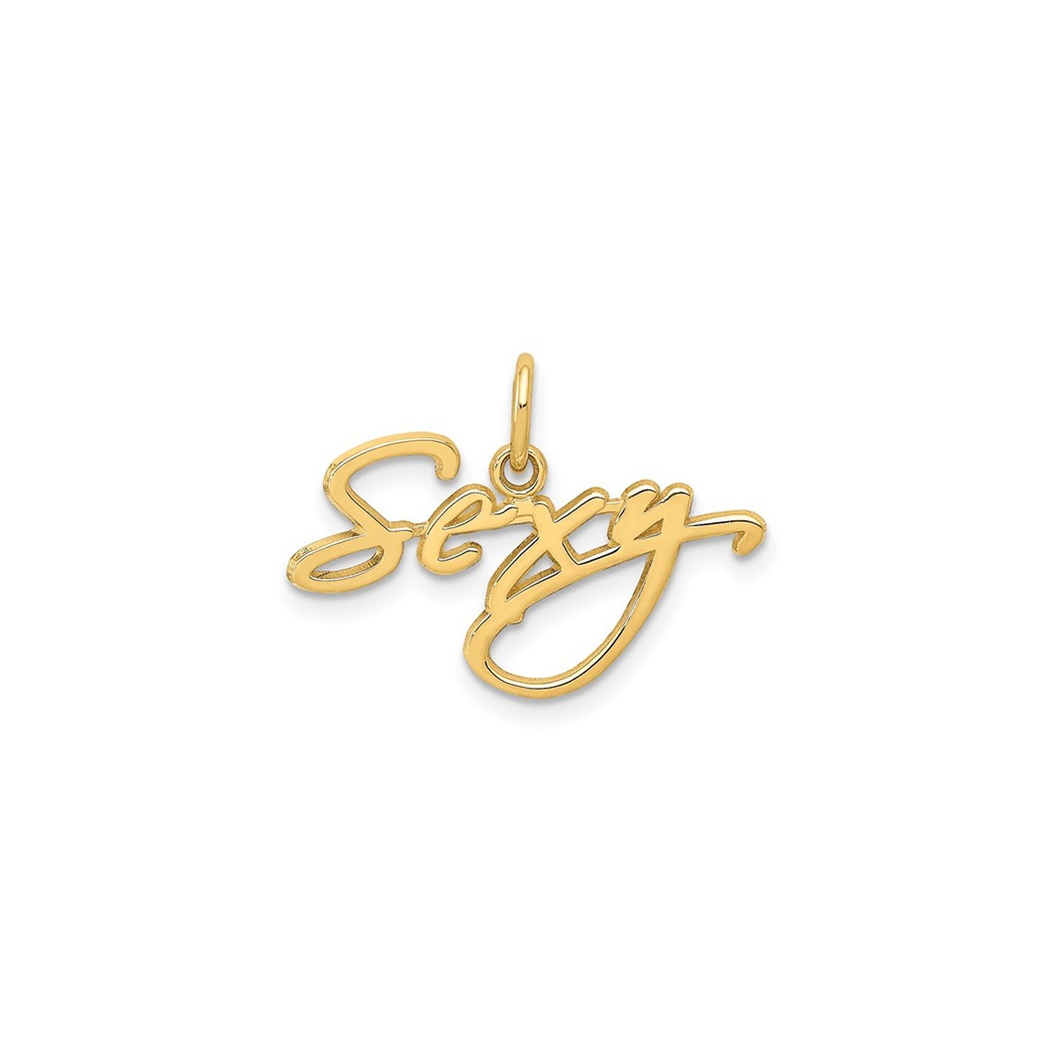 10K Yelllow Gold SEXY Charm Pendant