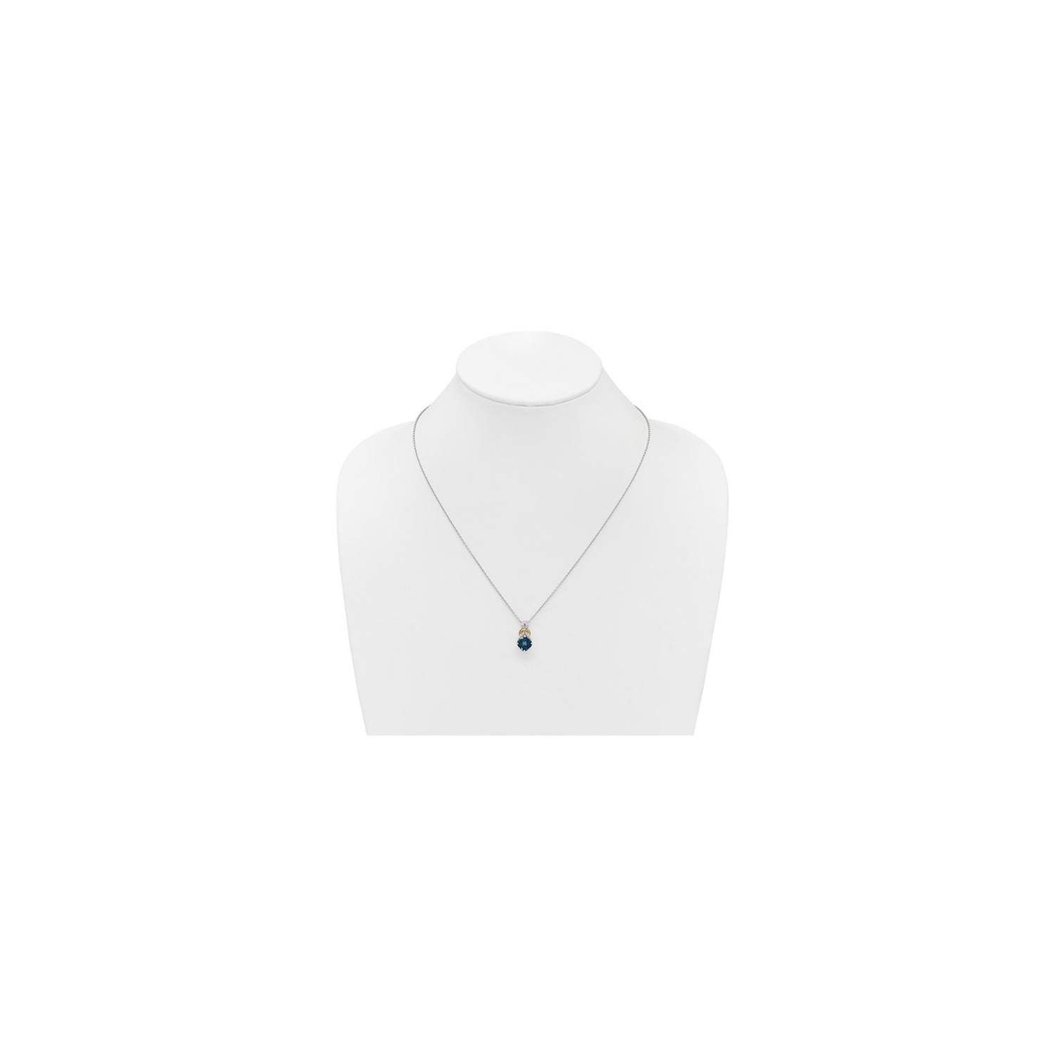 2.38Carat London Blue Topaz Pendant Necklace in Sterling Silver with Chain