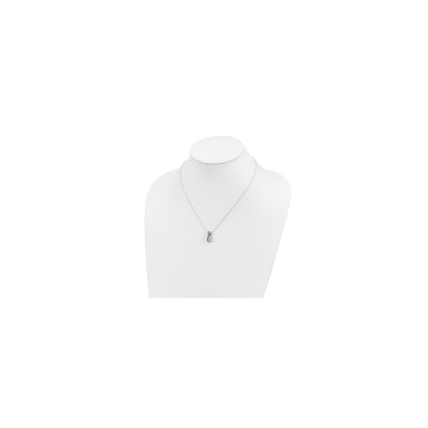 1/8 Carat Diamond Flower Necklace Pendant in Sterling Silver with Chain