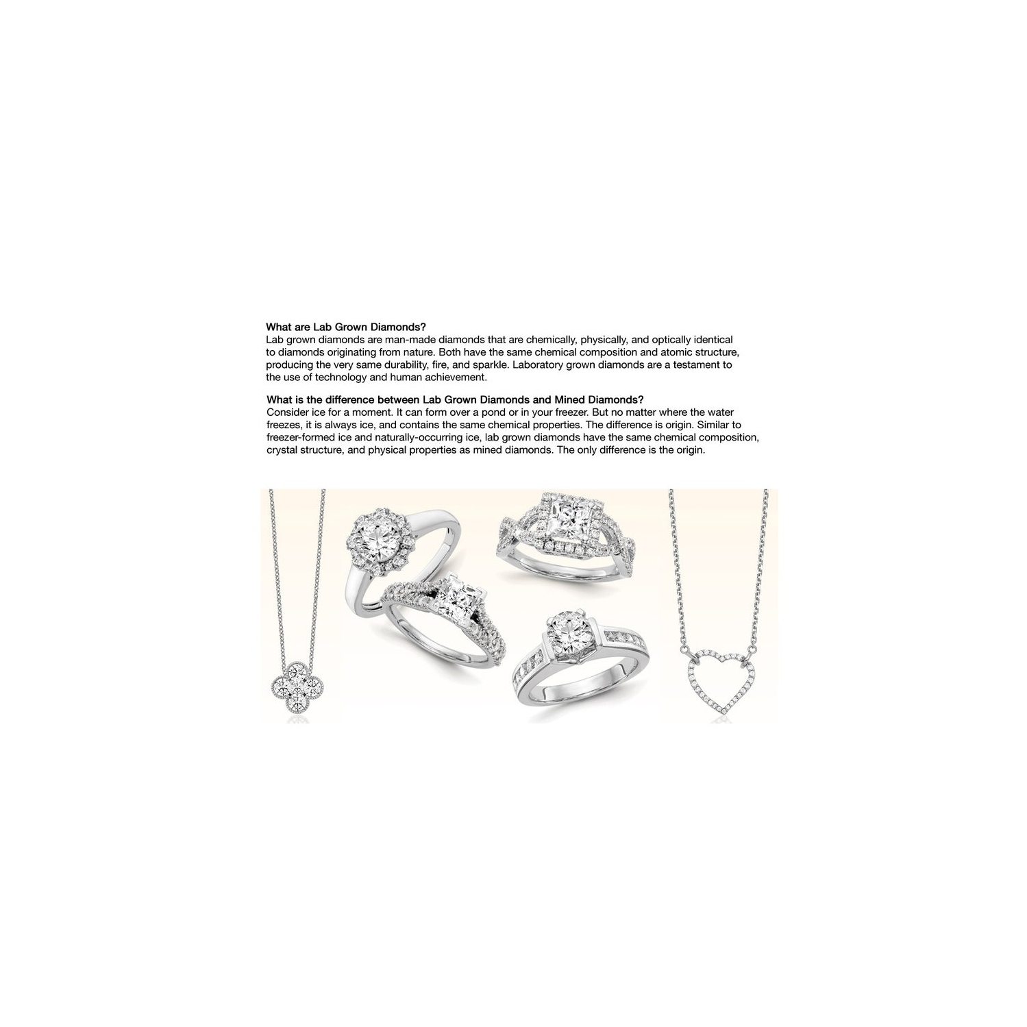 1/3 Carat Lab-Grown Diamond Drop Necklace Pendant in 14K Yellow Gold with Chain