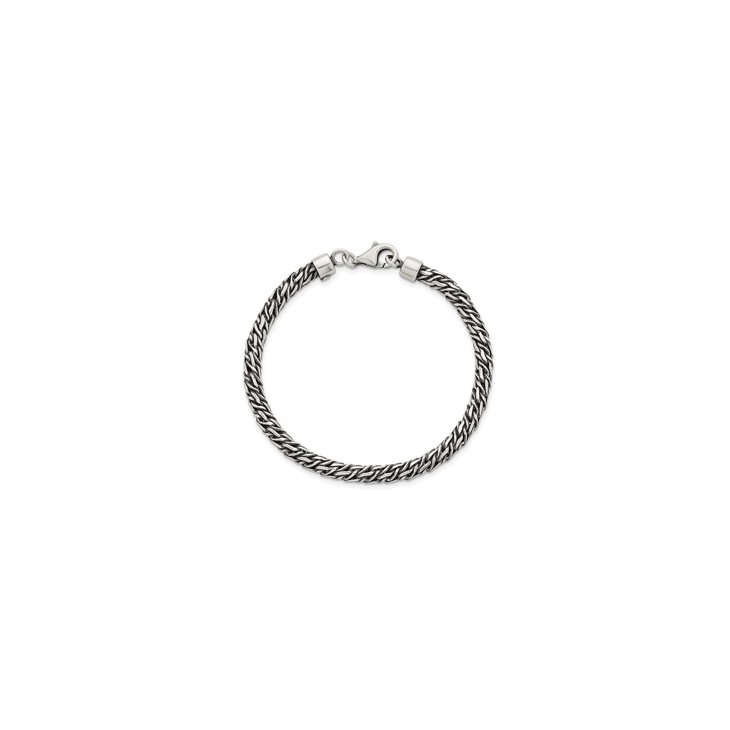 Bracelet homme, chaîne antique, argent sterling, 8&nbsp;po
