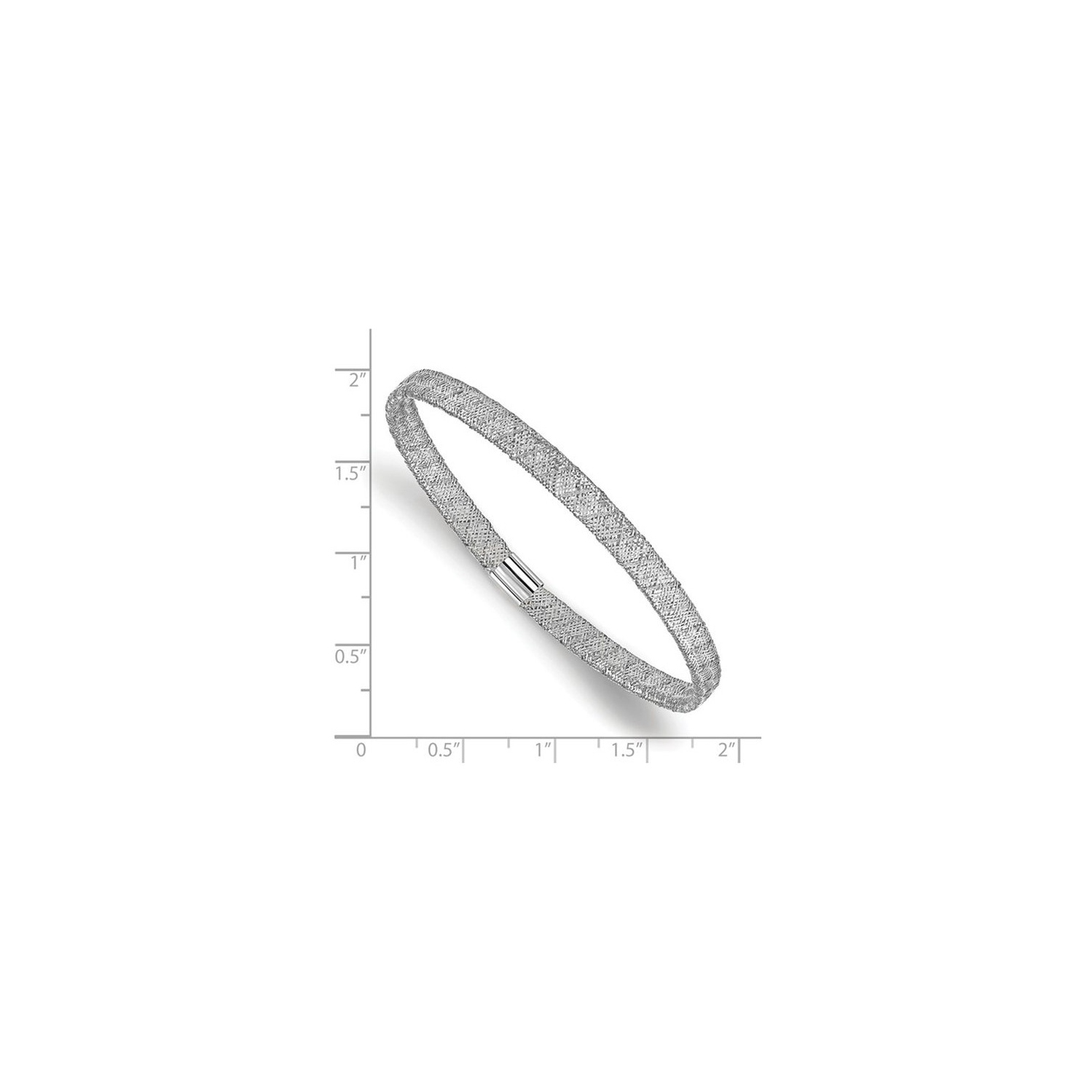 10K White Gold Stretch Bangle Bracelet
