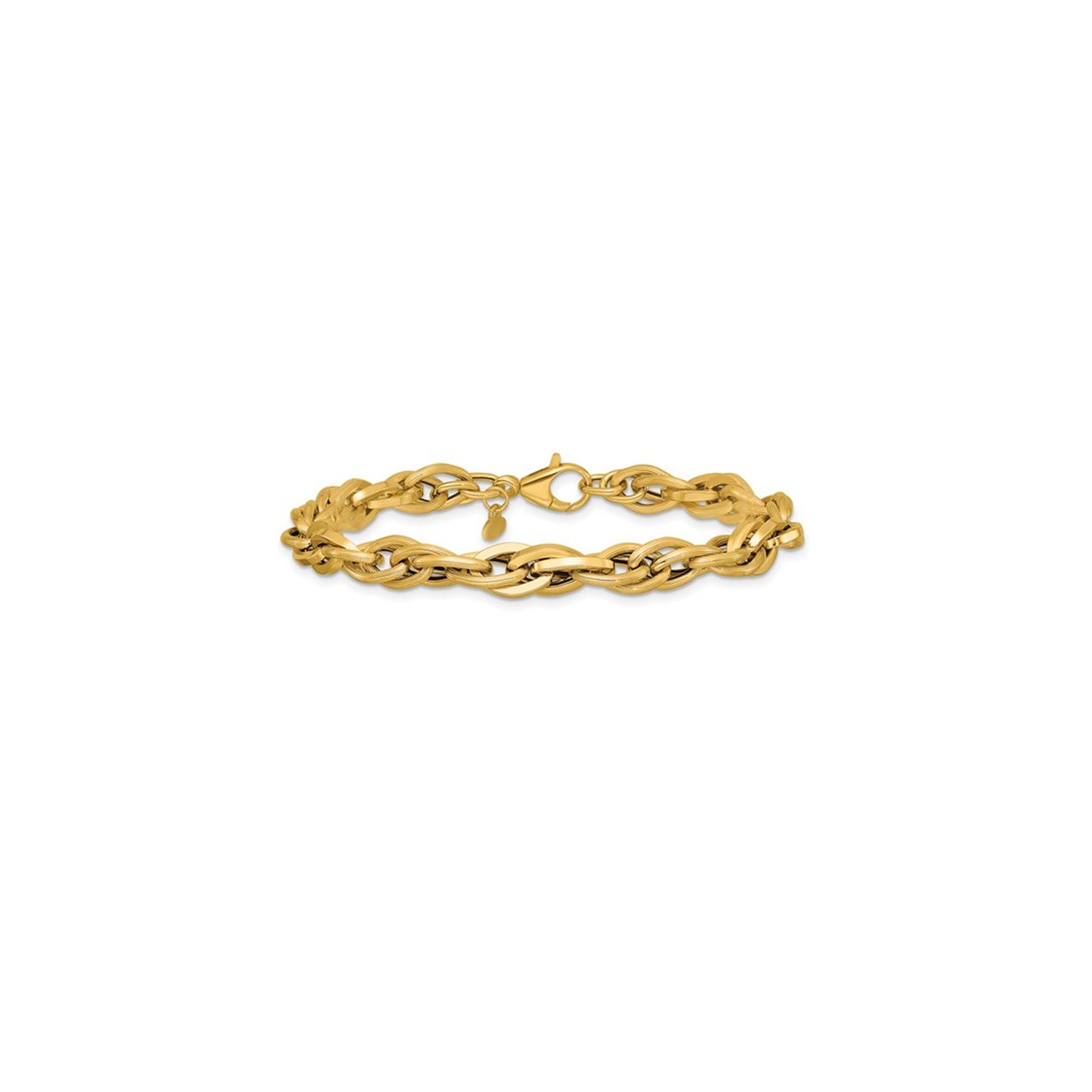 Ladies 14K Yellow Gold Twisted Link Bracelet
