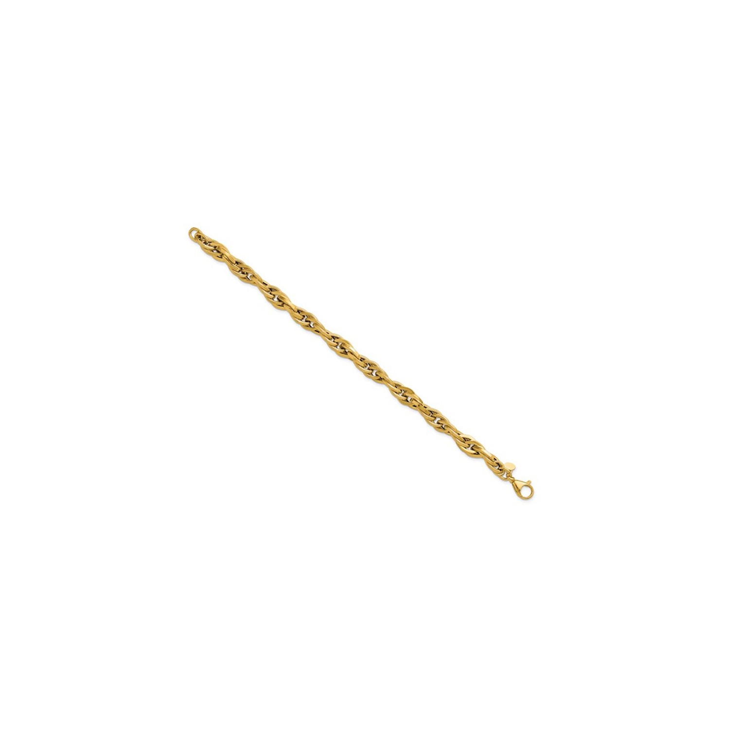 Ladies 14K Yellow Gold Twisted Link Bracelet