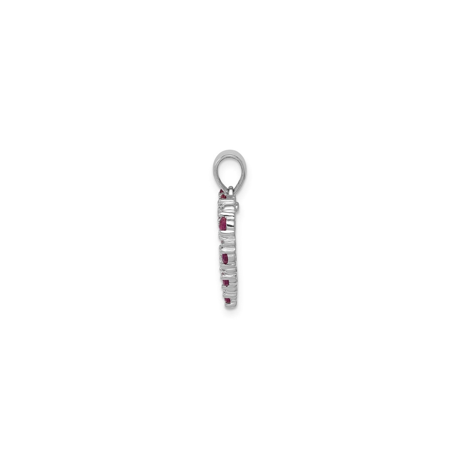 2/5 Carat Ruby Pendant 14K White Gold (NO CHAIN)