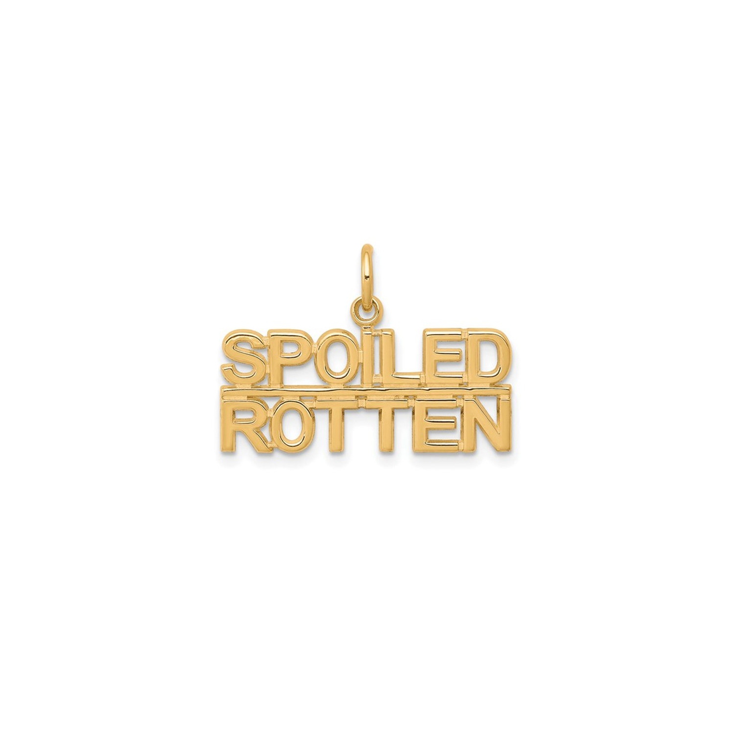 10K Yellow Gold - SPOILED ROTTEN - Pendant Charm