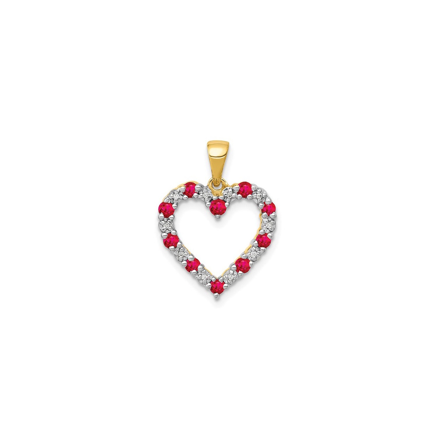 2/5 Carat Ruby Pendant 14K Yellow Gold (NO CHAIN)