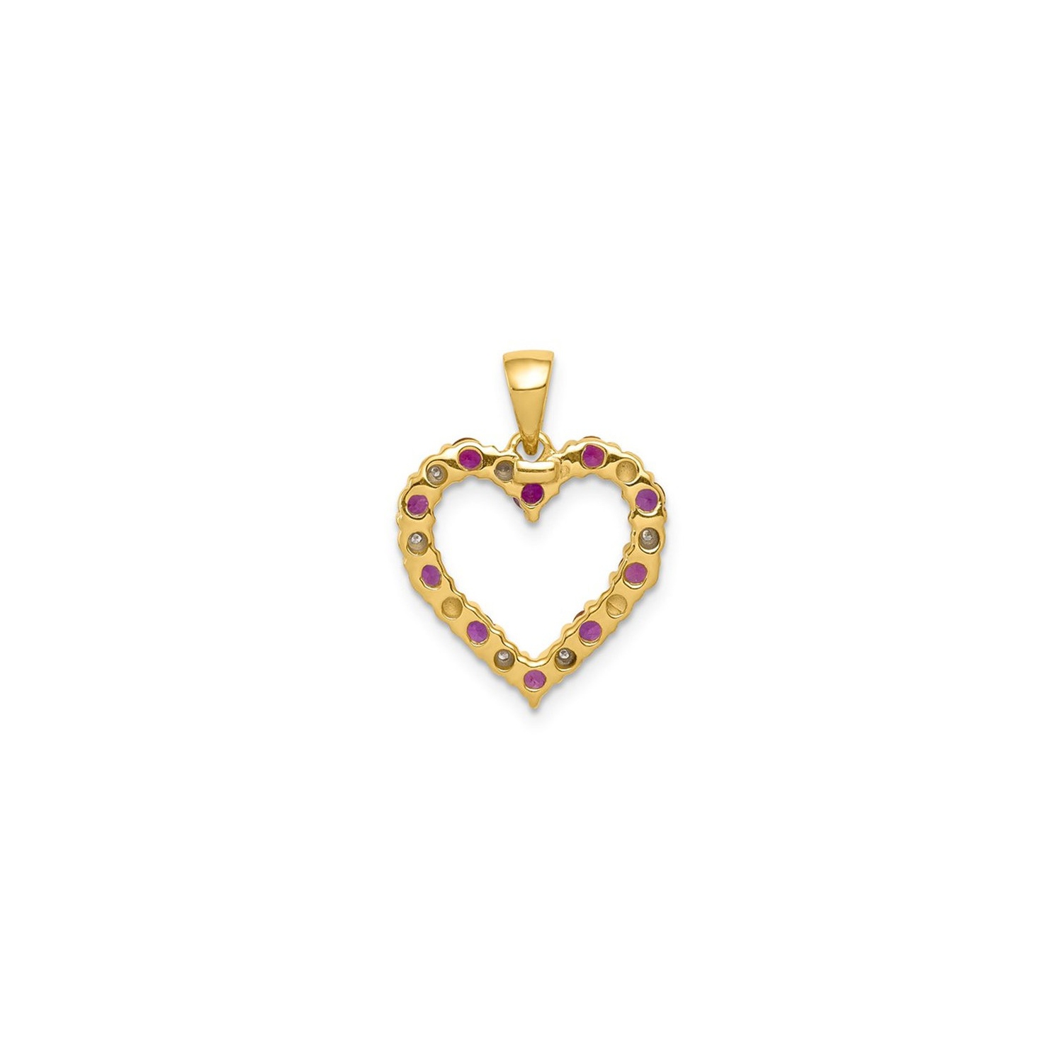 2/5 Carat Ruby Pendant 14K Yellow Gold (NO CHAIN)