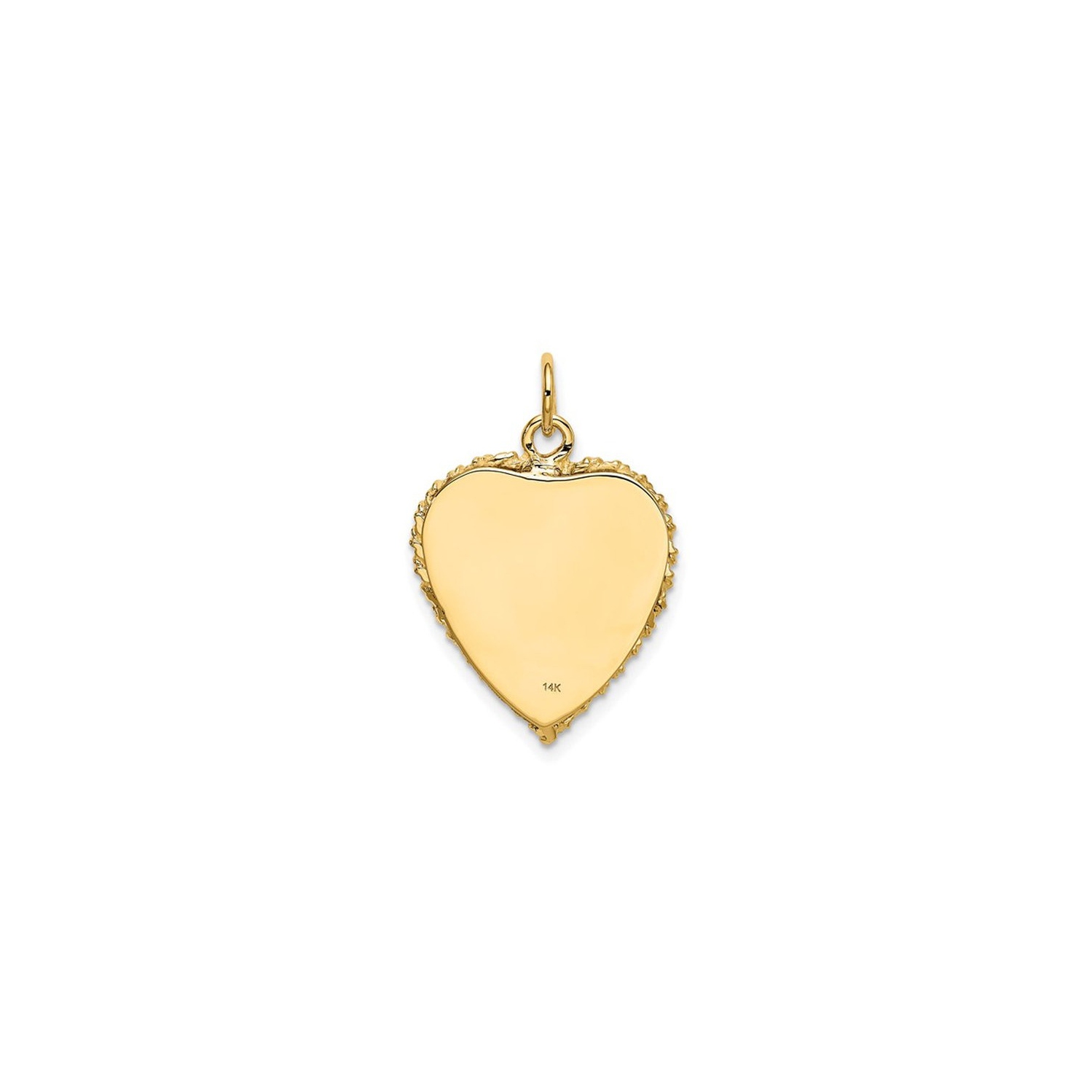 14K Yellow Gold 20th Anniversary Heart Charm Pendant