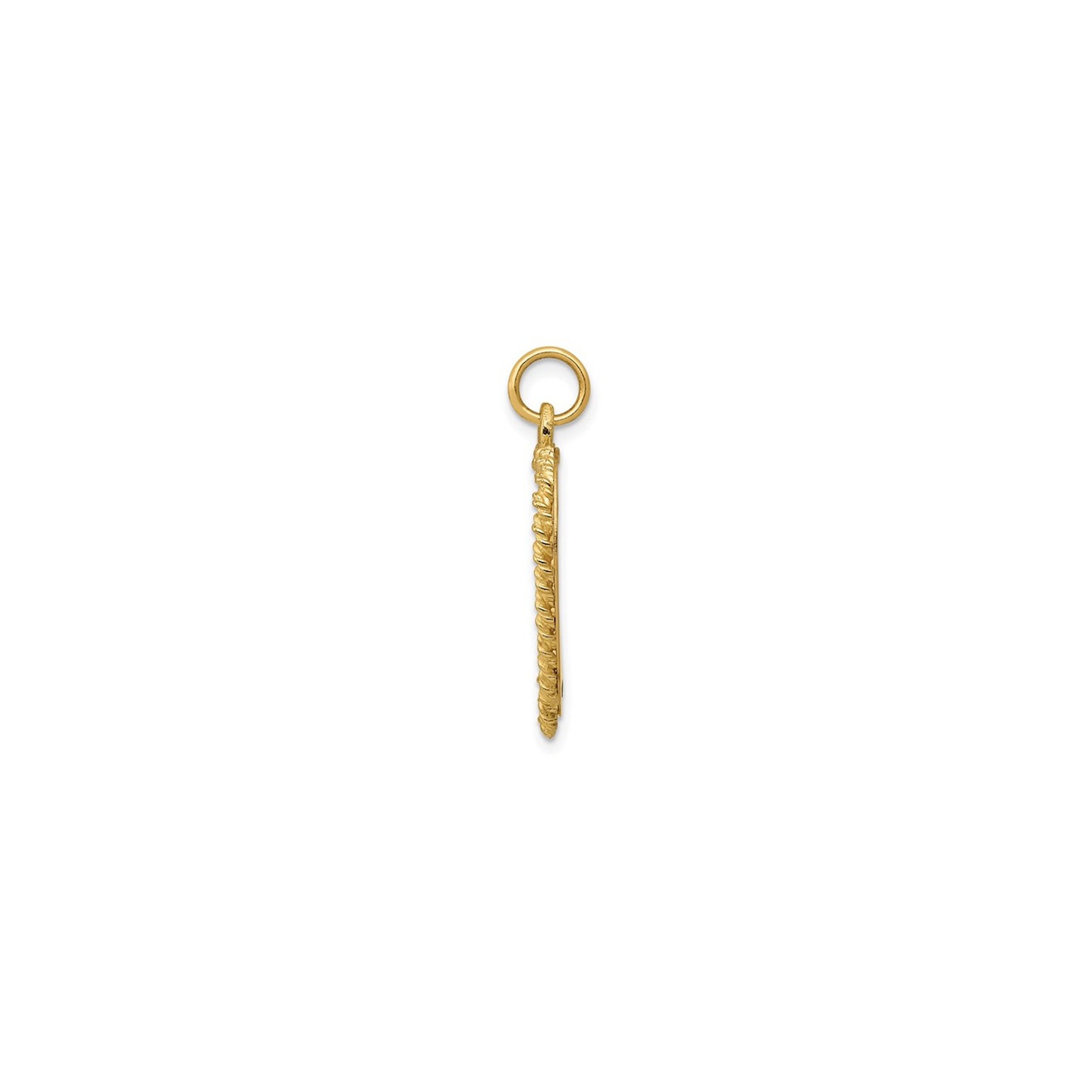 14K Yellow Gold 20th Anniversary Heart Charm Pendant