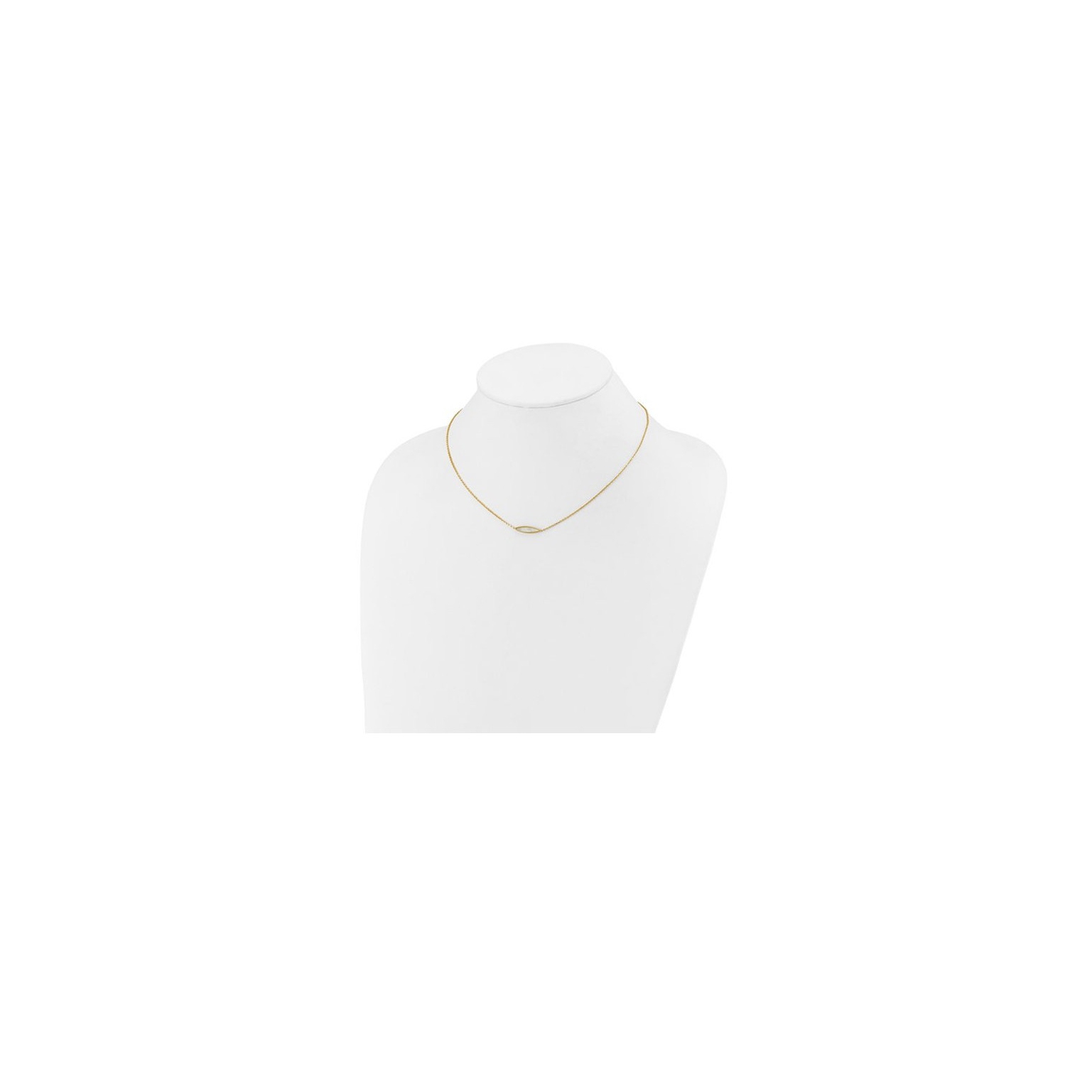 Collier en or jaune 14 K avec nacre