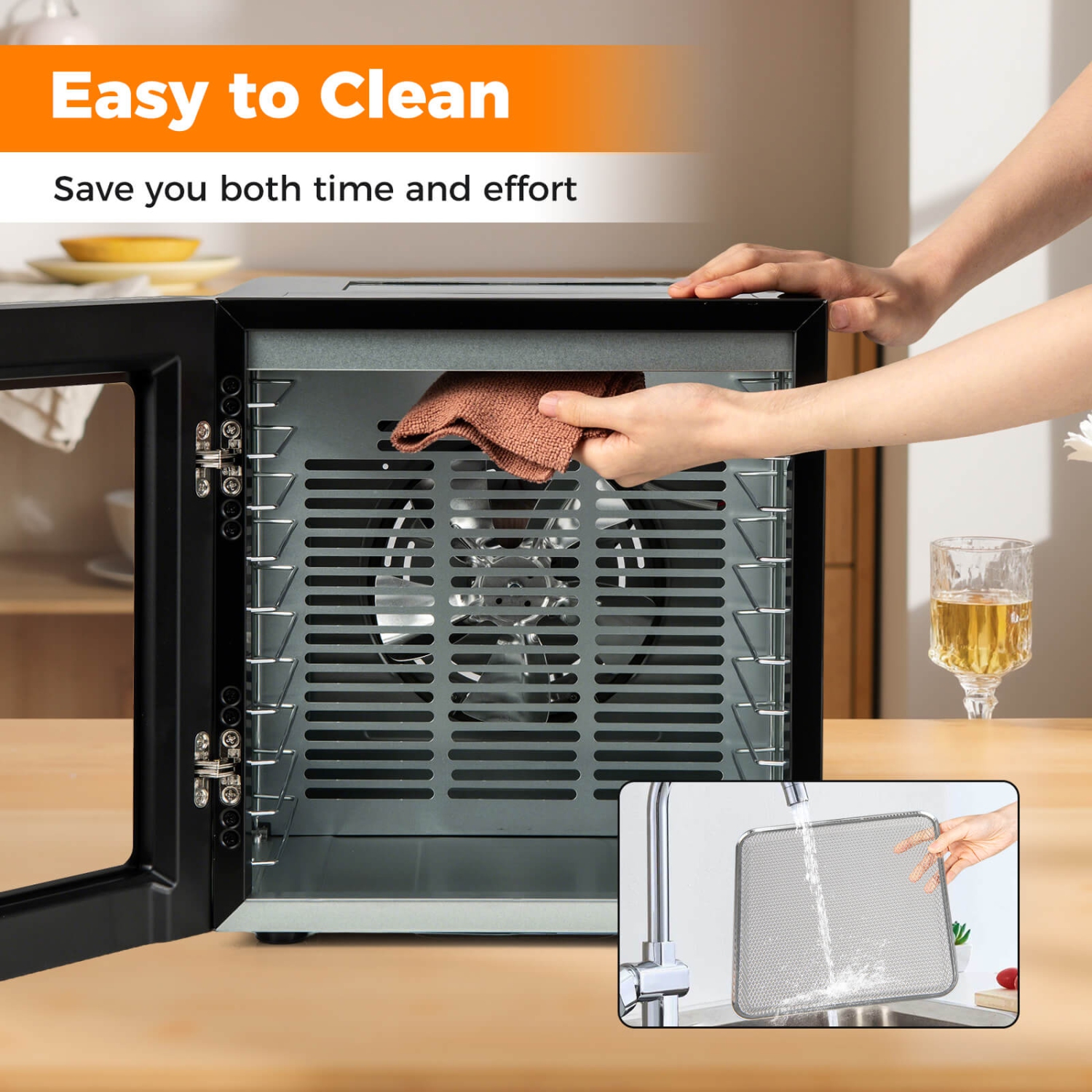 Costway 10 Stainless Steel Trays Dryer with 10 Presets 48H Timer Accessories Included