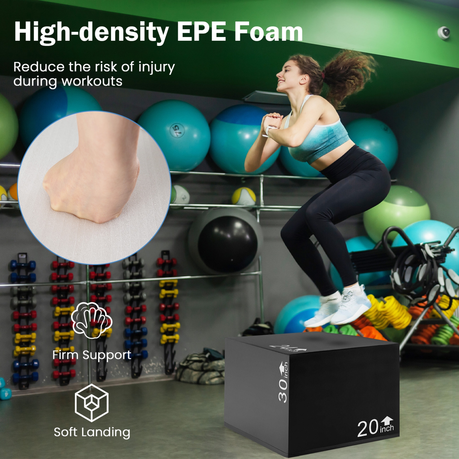 Gymax 3 In 1 Foam Plyometric Box Heavy Duty High Density Foam Jumping Box Plyo Box