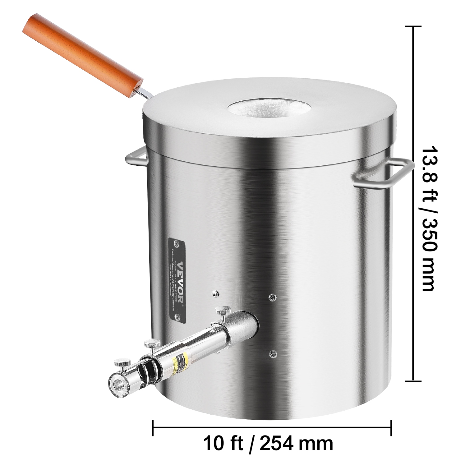 VEVOR 8KG/18lbs Propane Melting Furnace Kit, Gas Metal Melting Furnace Kit, Foundry Home Kiln with Crucible, Tongs, Wooden Handle, Smelting Casting