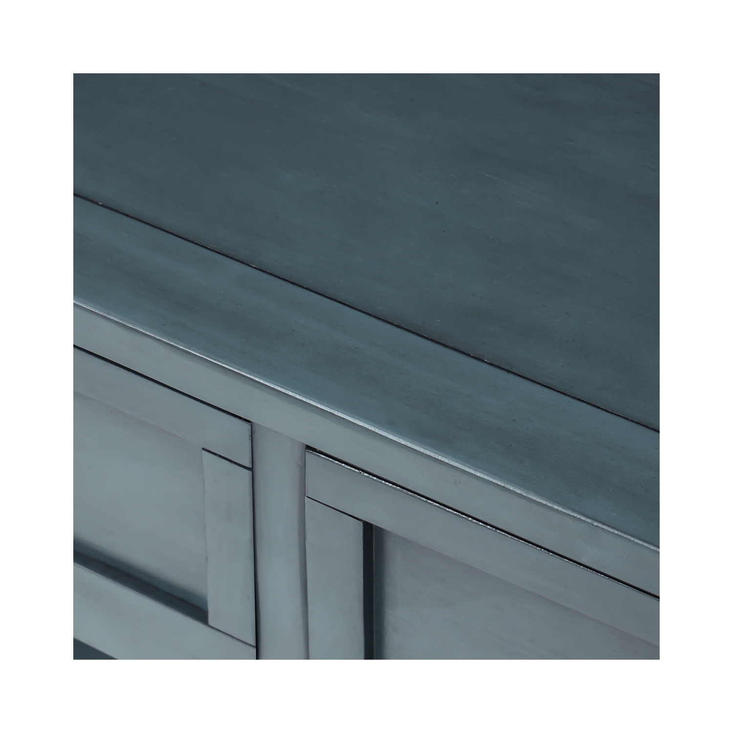 Kepooman Console Table Traditional Design with Two Drawers and Bottom Shelf - Navy