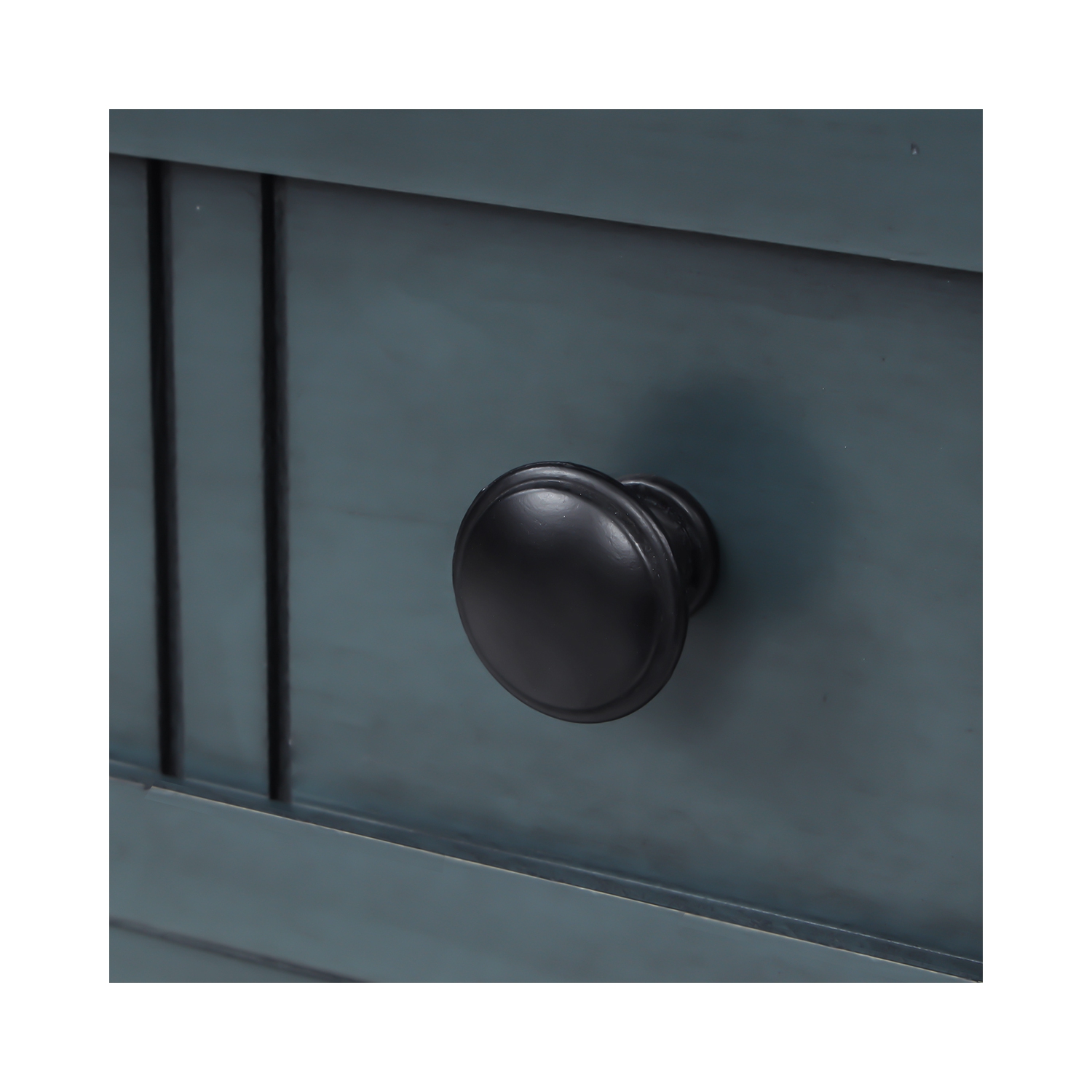 Kepooman Console Table Traditional Design with Two Drawers and Bottom Shelf - Navy