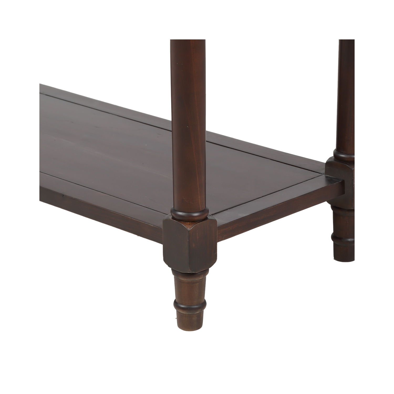 Kepooman Console Table Traditional Design with Two Drawers and Bottom Shelf - Espresso