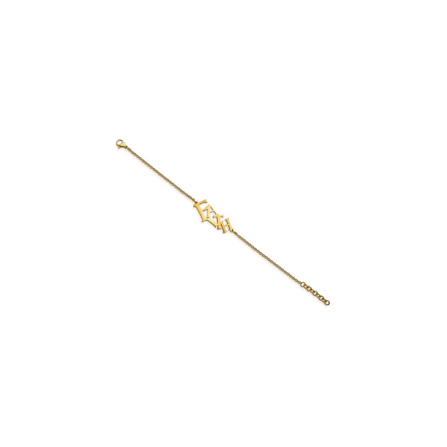 Bracelet FAITH en acier inoxydable plaqué jaune poli