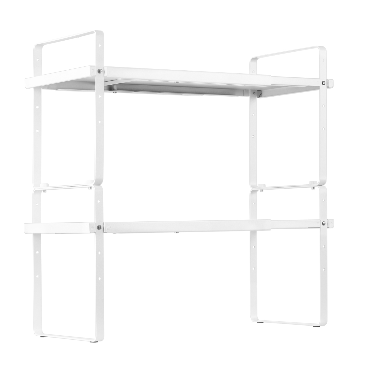 VEVOR Adjustable Kitchen Cabinet Shelf Organizer, Expandable 2 Tier Cabinet Shelf, Stackable Countertop Organizers and Storage Shelf Risers, Pantry