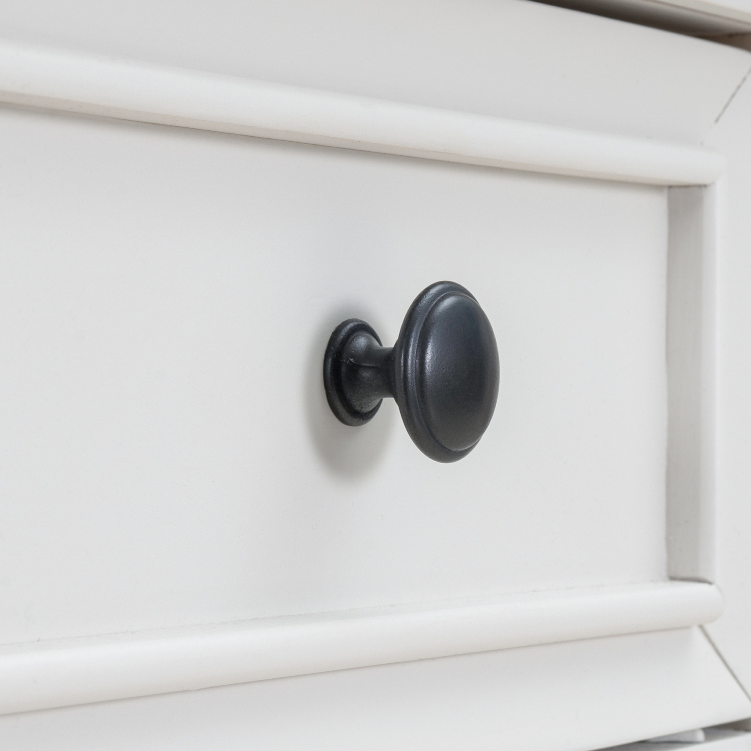 Kepooman Classic Retro Style Console Table with Three Top Drawers and Open Style Bottom Shelf for Entryway - White