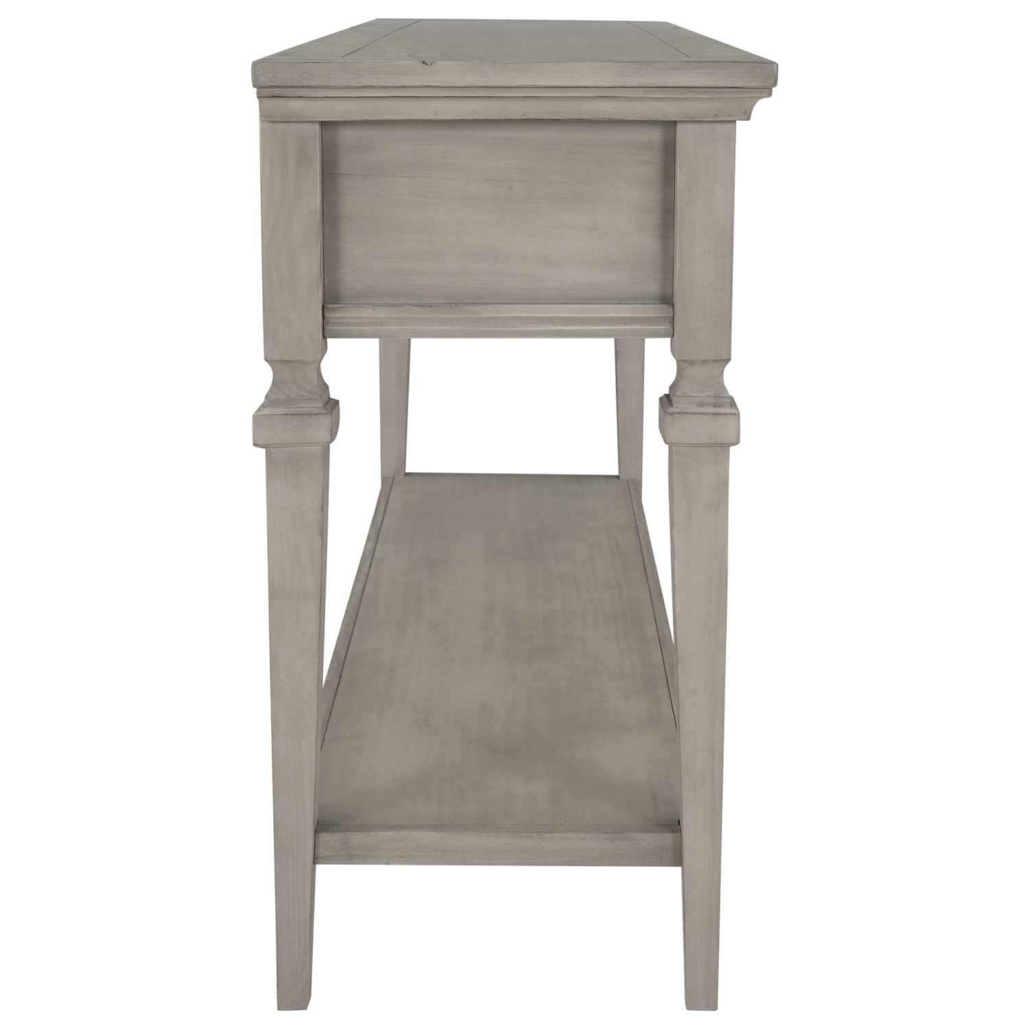 Kepooman Classic Retro Style Console Table with Three Top Drawers and Open Style Bottom Shelf for Entryway - Gray