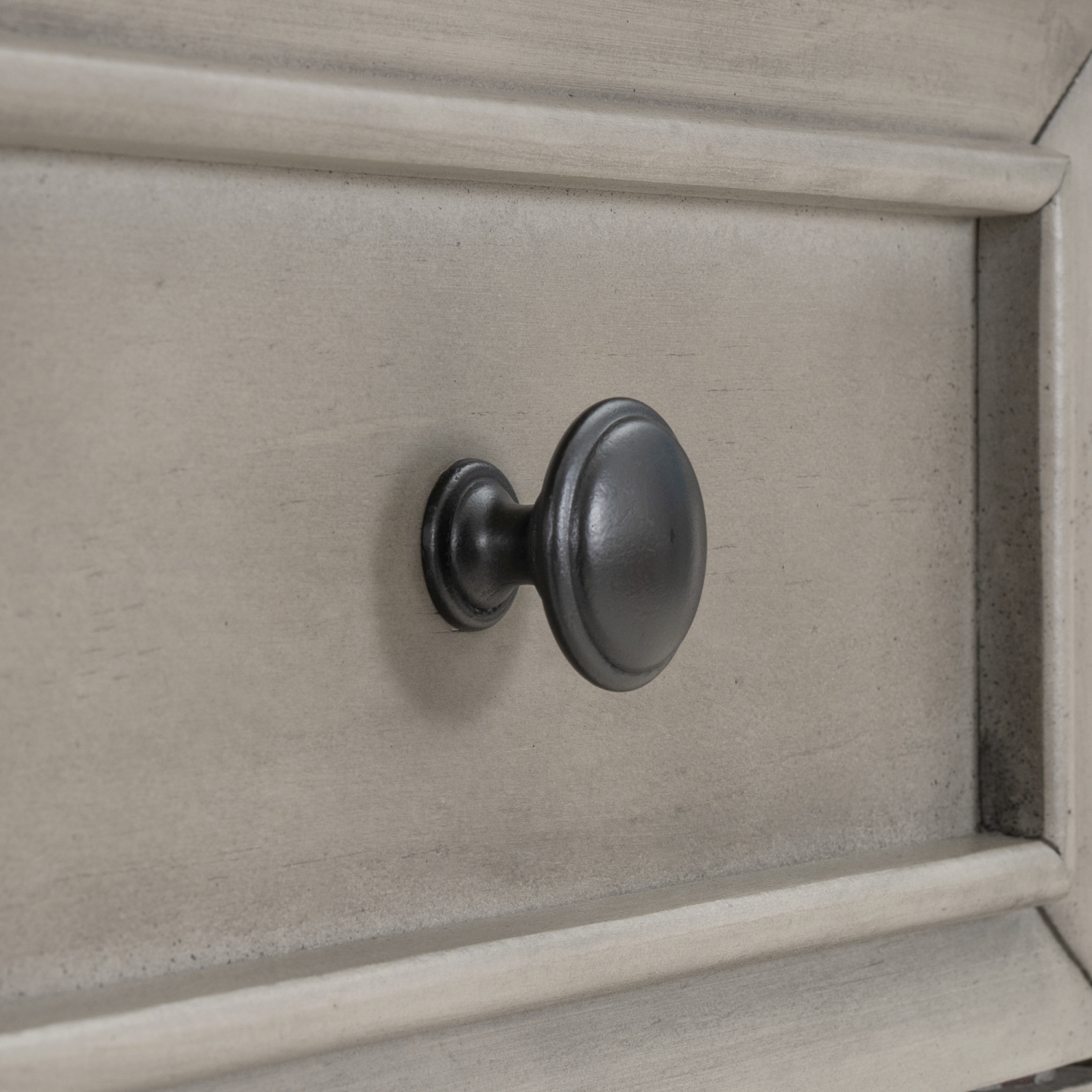 Kepooman Classic Retro Style Console Table with Three Top Drawers and Open Style Bottom Shelf for Entryway - Gray