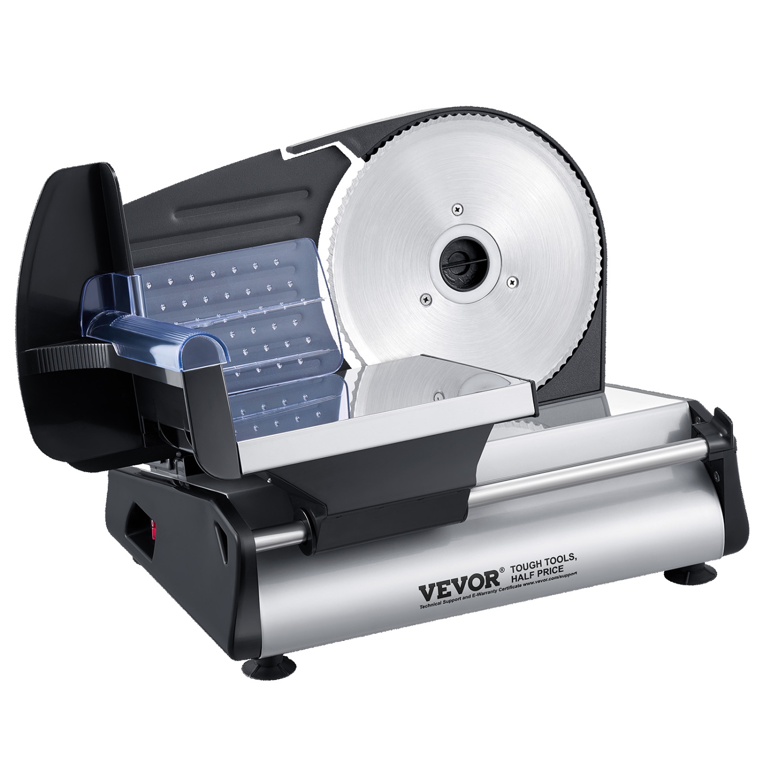 VEVOR 7.5 inch Meat Slicer, Electric Deli Food Slicer, 180W Meat Cutter with two Premium SUS420 Blades, 0-0.6 inch Adjustable Thickness, Food Slicer