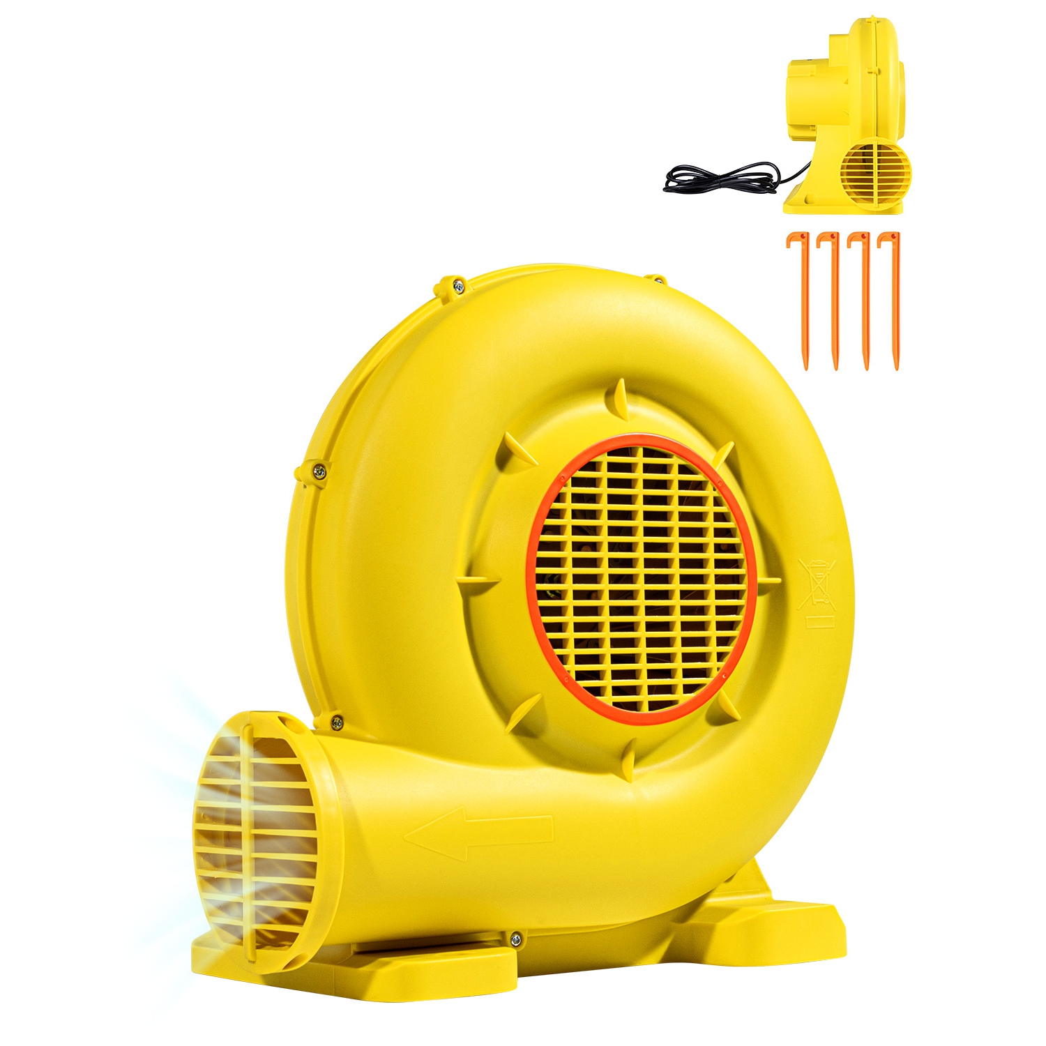 VEVOR 680&750W Inflatable Blower, 1.0HP Bounce House Blower, Pump Commercial Air Blower for Inflatables, 3400RPM Bouncy Castle Electric Air Blower