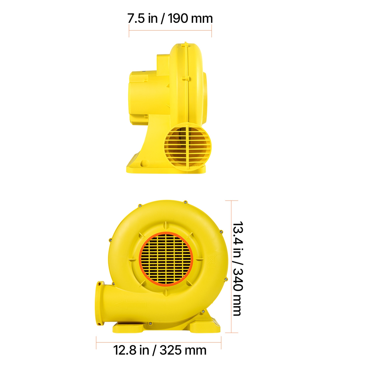 VEVOR 680&750W Inflatable Blower, 1.0HP Bounce House Blower, Pump Commercial Air Blower for Inflatables, 3400RPM Bouncy Castle Electric Air Blower