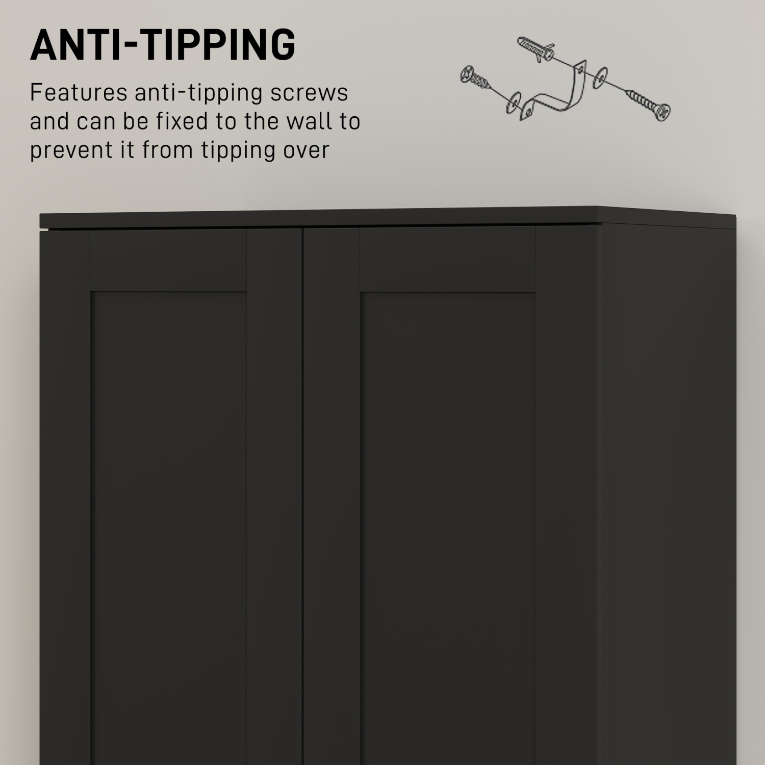 HOMCOM 69" Pantry Cabinet with Storage, Kitchen Pantry Storage Cabinet with Soft Close Doors and Adjustable Shelves, Black