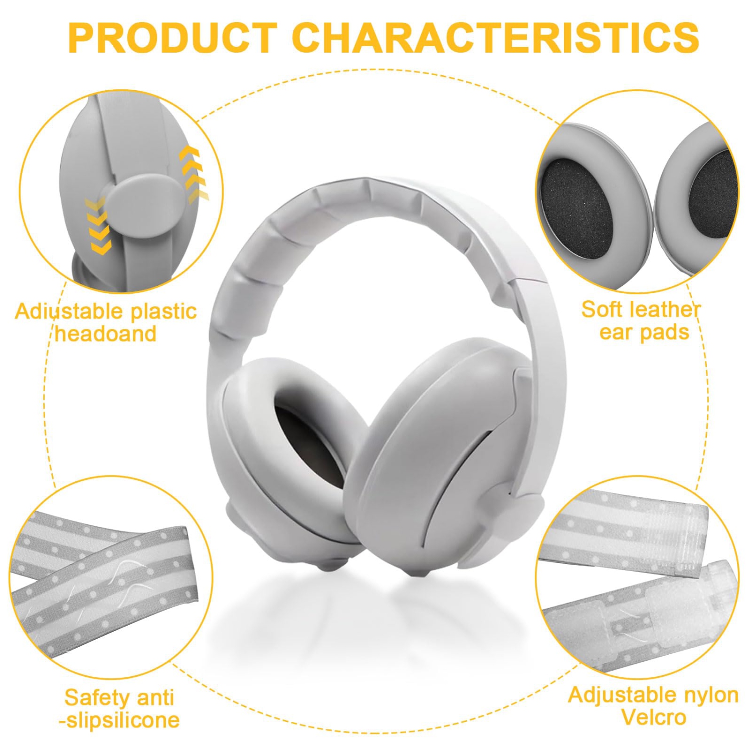 Écouteurs pour bébé antibruit, écouteurs bouton antibruit pour bébé, protecteurs auditifs 2-en-1 pour bébés et tout-petits de 0-48 mois, casques à