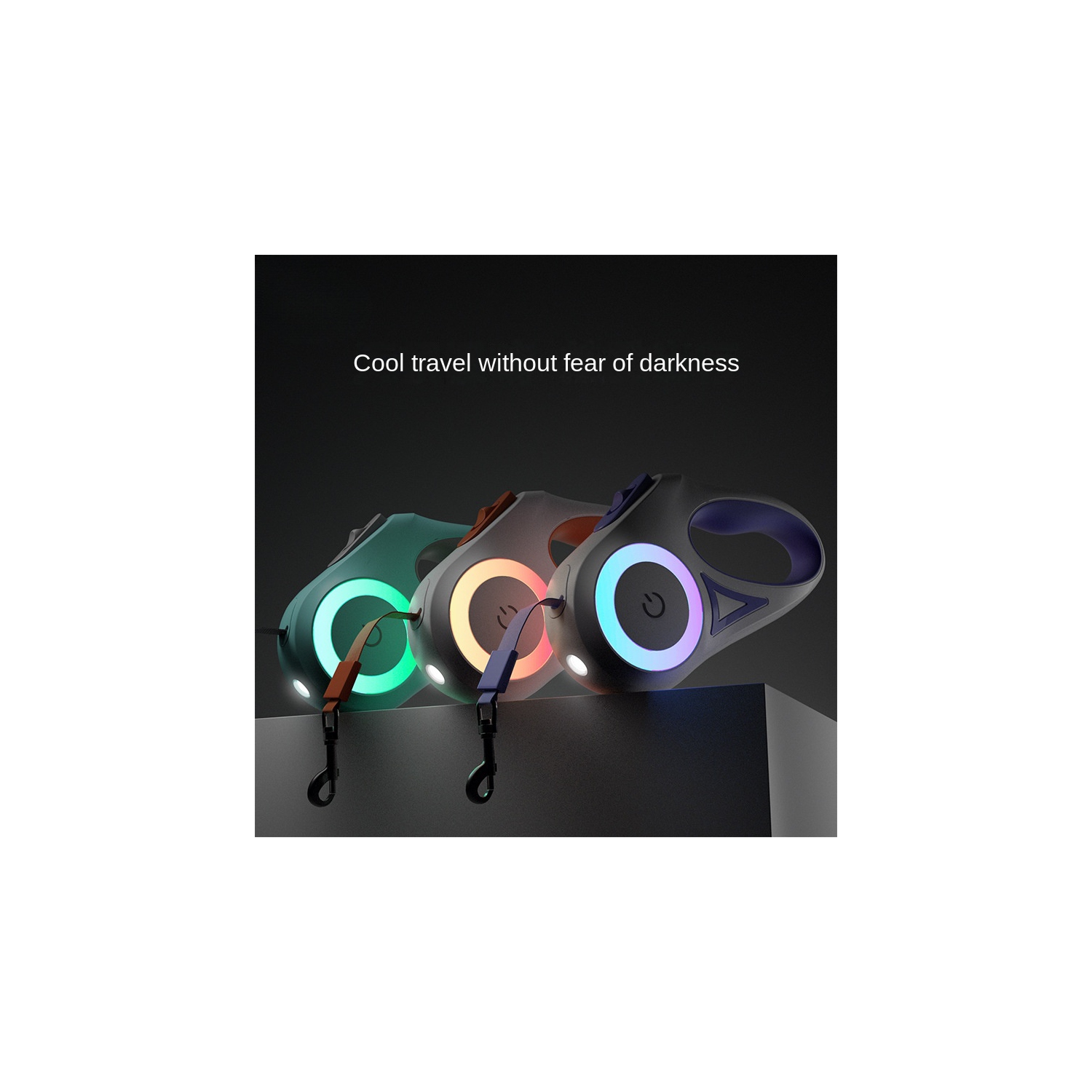 Dog luminous leash, small and medium-sized dog with light automatically retractable dog walking leash dog chain Teddy going out, pet supplies