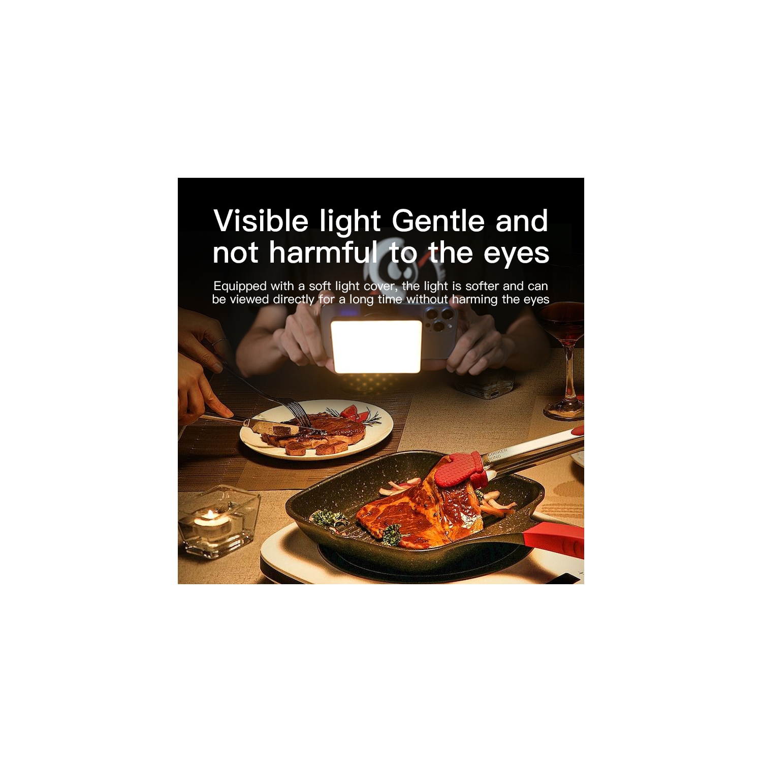 Lampe d'appoint pour égoportraits de téléphone mobile, mini caméra portative photo vidéo beauté vidéo DEL lampe de poche pour photo vidéo