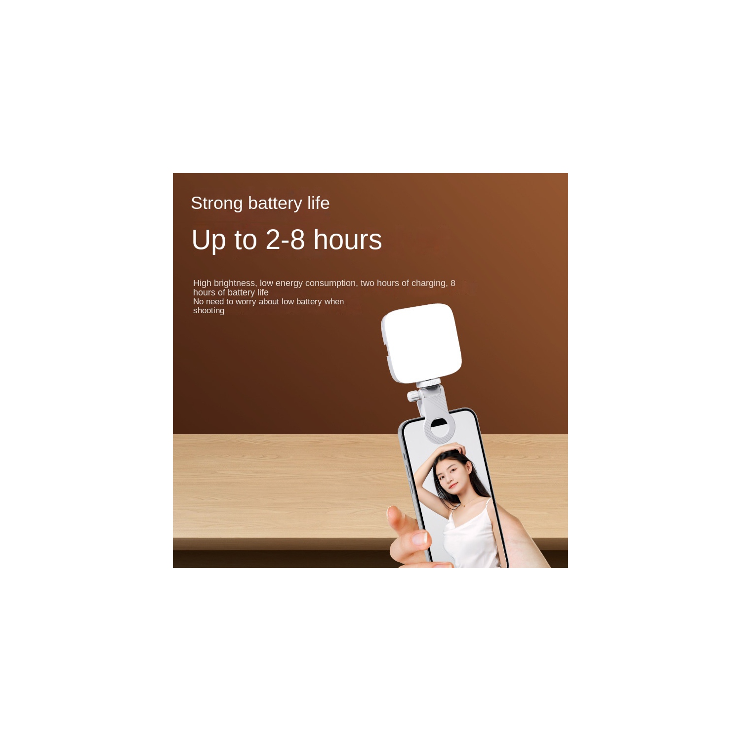 Lampe d'appoint pour égoportraits de téléphone mobile, mini appareil photo reflex portatif beauté photo et vidéo LED lampe d'appoint