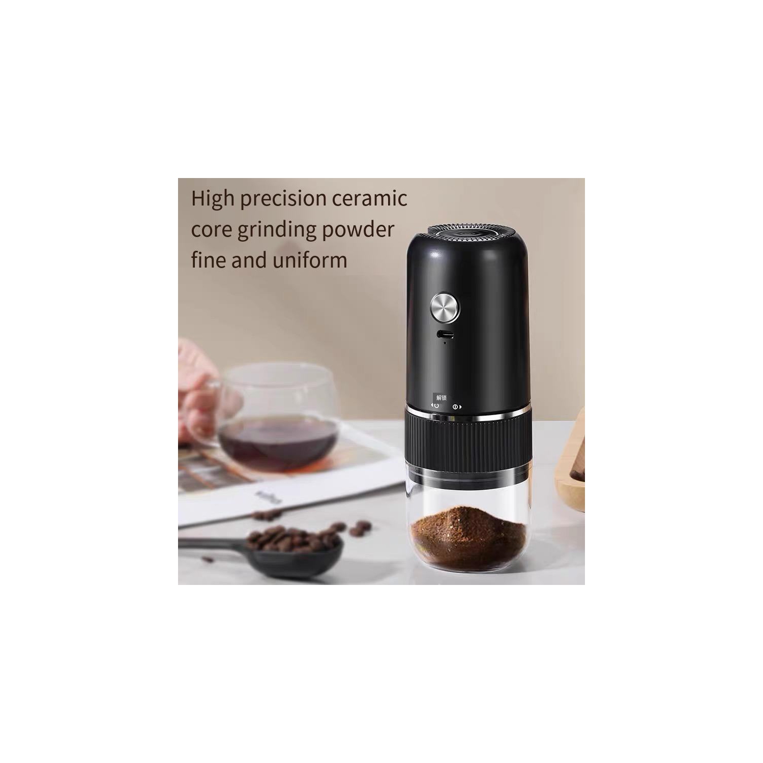 Coffee machine, fully automatic coffee grinder, powder household grinder portable electric bean grinder