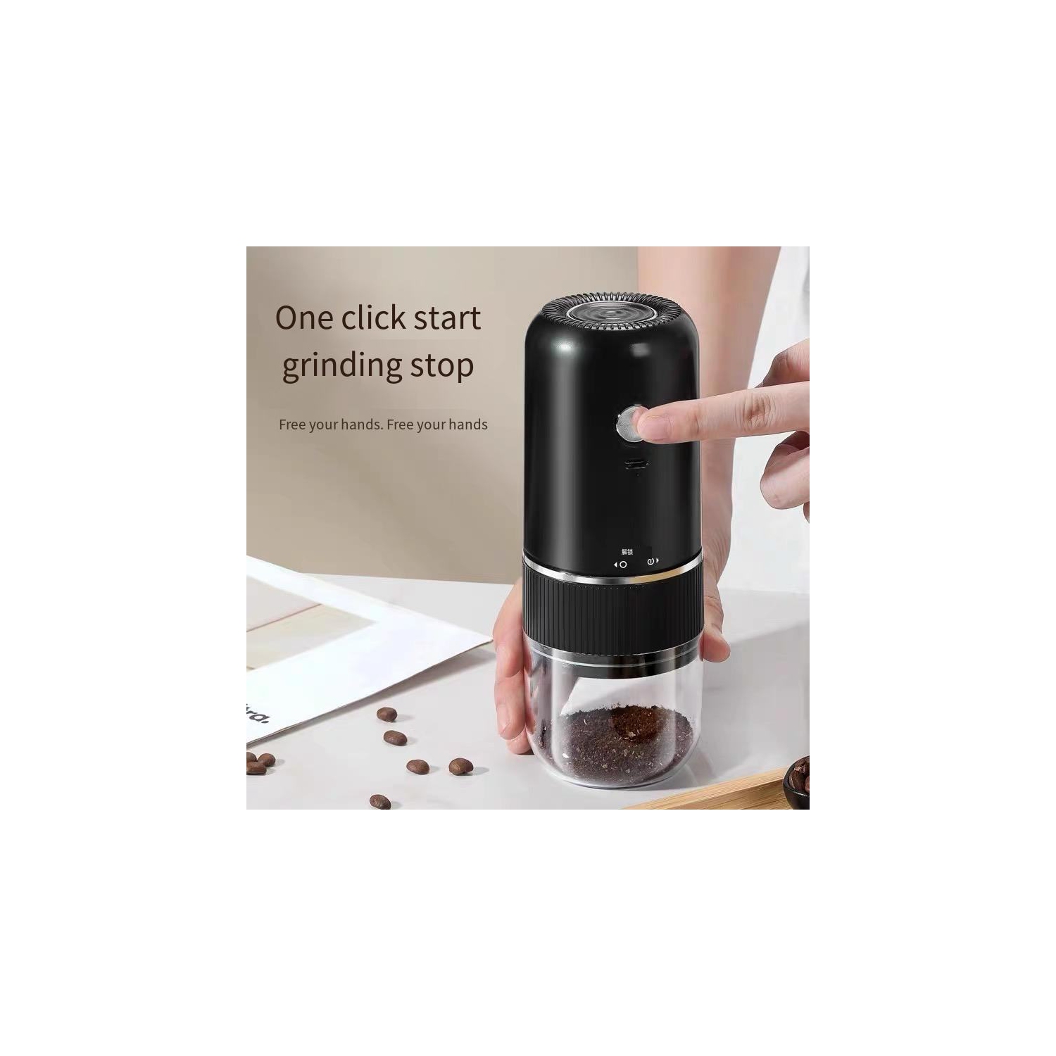 Coffee machine, fully automatic coffee grinder, powder household grinder portable electric bean grinder
