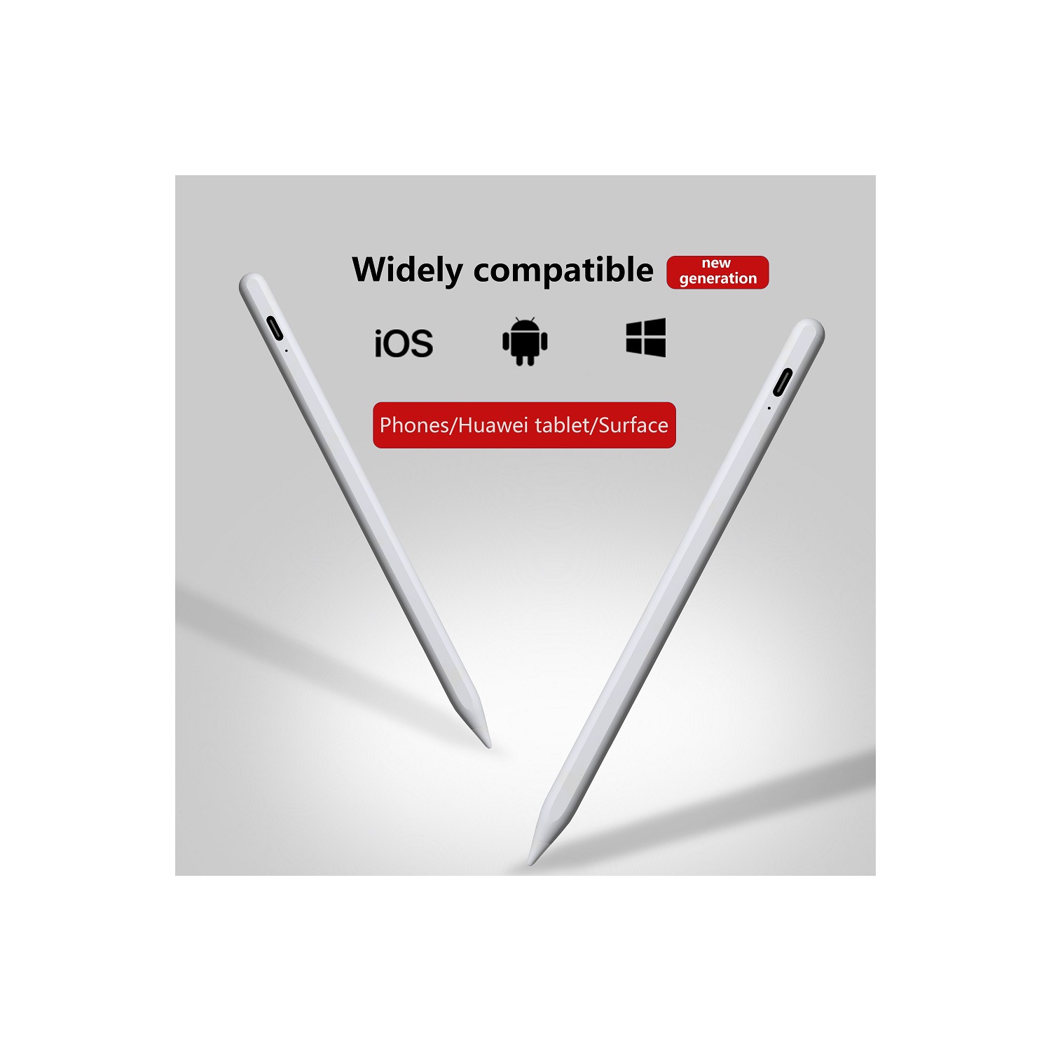 Applicable to Apple Huawei smartphones, universal ipad capacitive pen, touch screen touch painting stylus, rechargeable