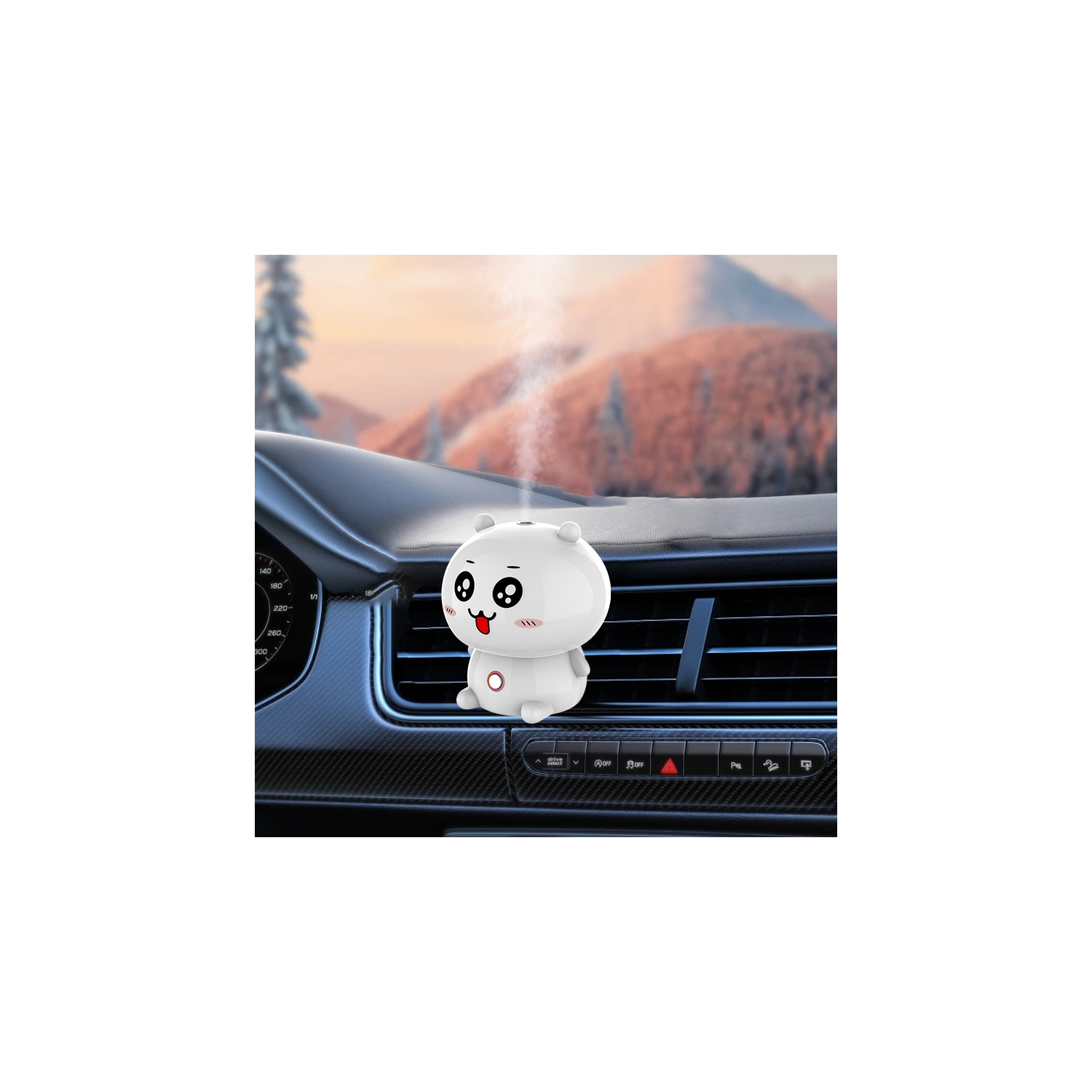 Bear back clip car aromatherapy machine, pure essential oil air outlet back clip aromatherapy machine, silent aromatherapy pendant, car air