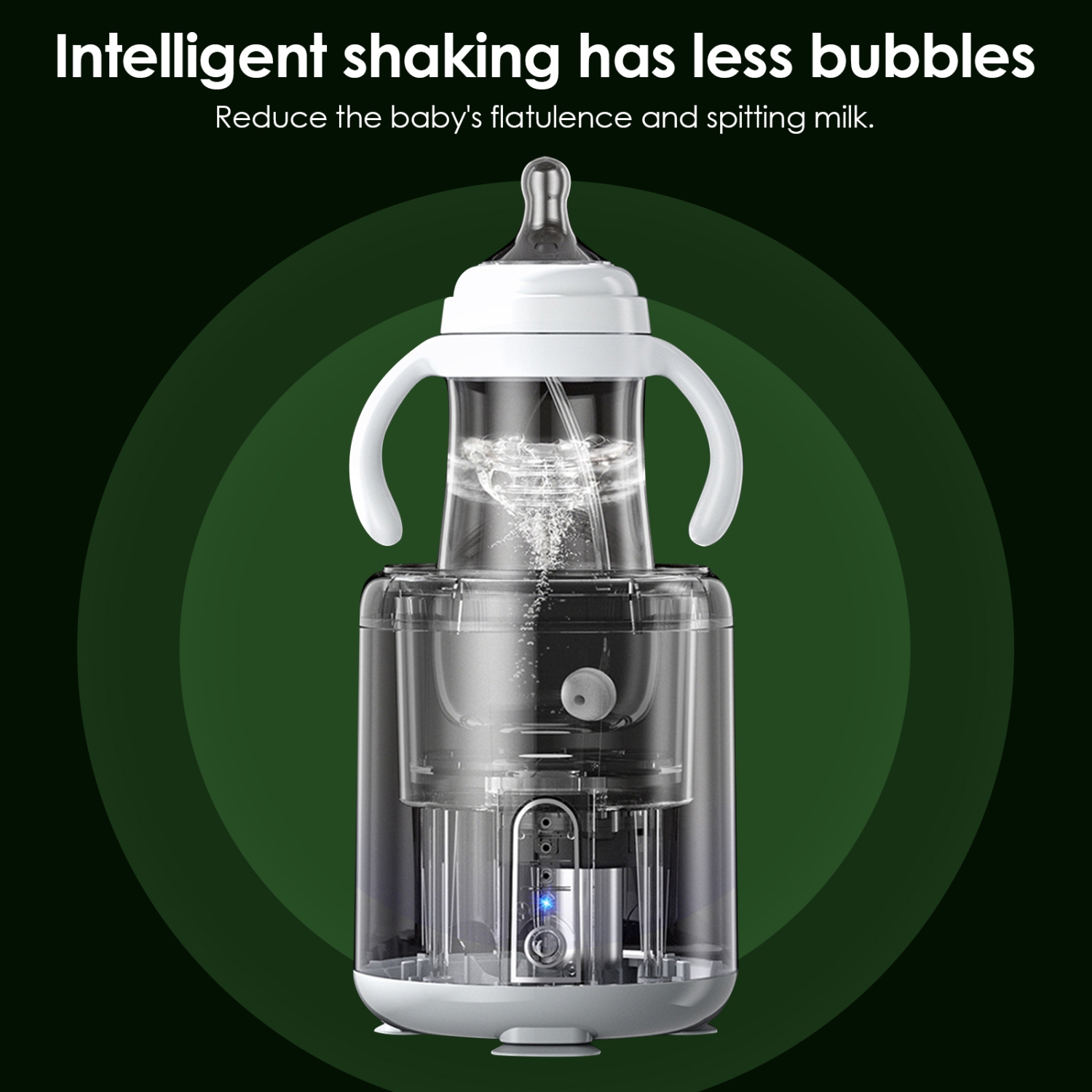 Electric bottle shaker, intelligent milk shaker and milk mixer, fully automatic milk mixer with three-speed timing suitable for new parents