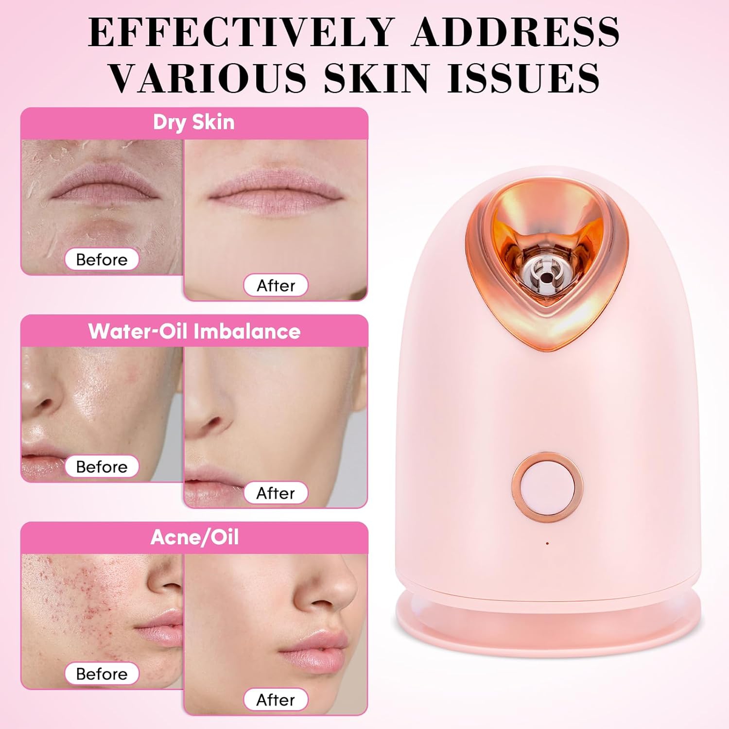 Face Steamer for Facial Deep Cleaning Unclogs Pores,Nano Warm Mist Humidifier Steamer for Face Home Sauna SPA,Gift for Women