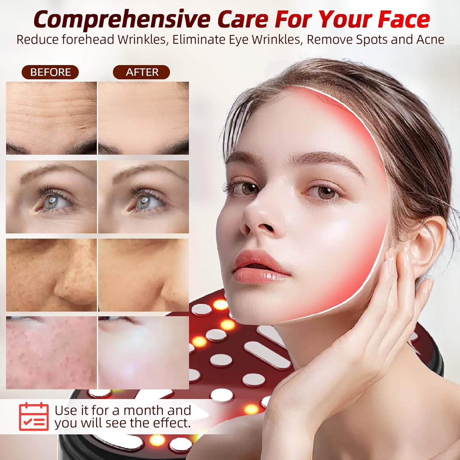 Microcurrent Multifunctional Facial Device,Smart Photon Micro-Current Device Electric Face Lift Light Therapy Skin Care Beauty Machine